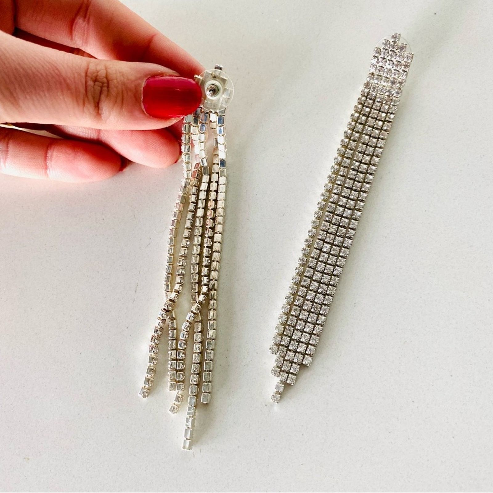 Nordstrom NORDSTROM REVOLVE VINTAGE Y2K Silver Tassel Drop Earrings Size ONE SIZE - 7 Thumbnail