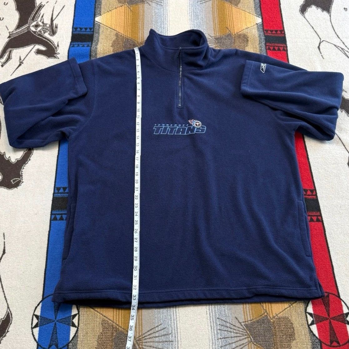 Reebok VINTAGE Reebok Tennessee Titans Fleece 1/4 Zip Pullover Men 2XL Blue NFL Football Size US XXL / EU 58 / 5 - 7 Thumbnail