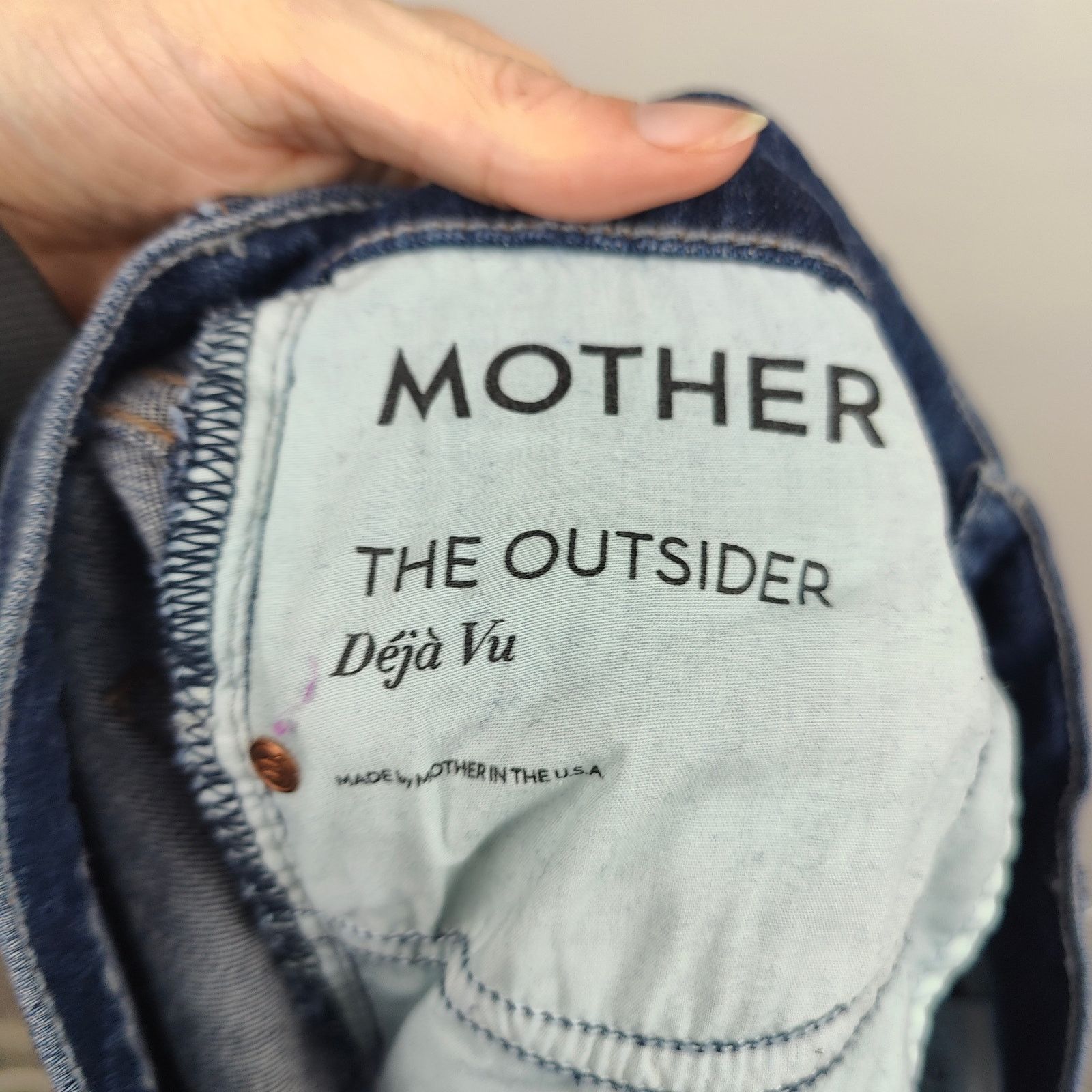 MOTHER Mother The Outside Jeans Womens 25 Deja Vu Dark Wash Size 25" / US 0 / IT 36 - 7 Thumbnail