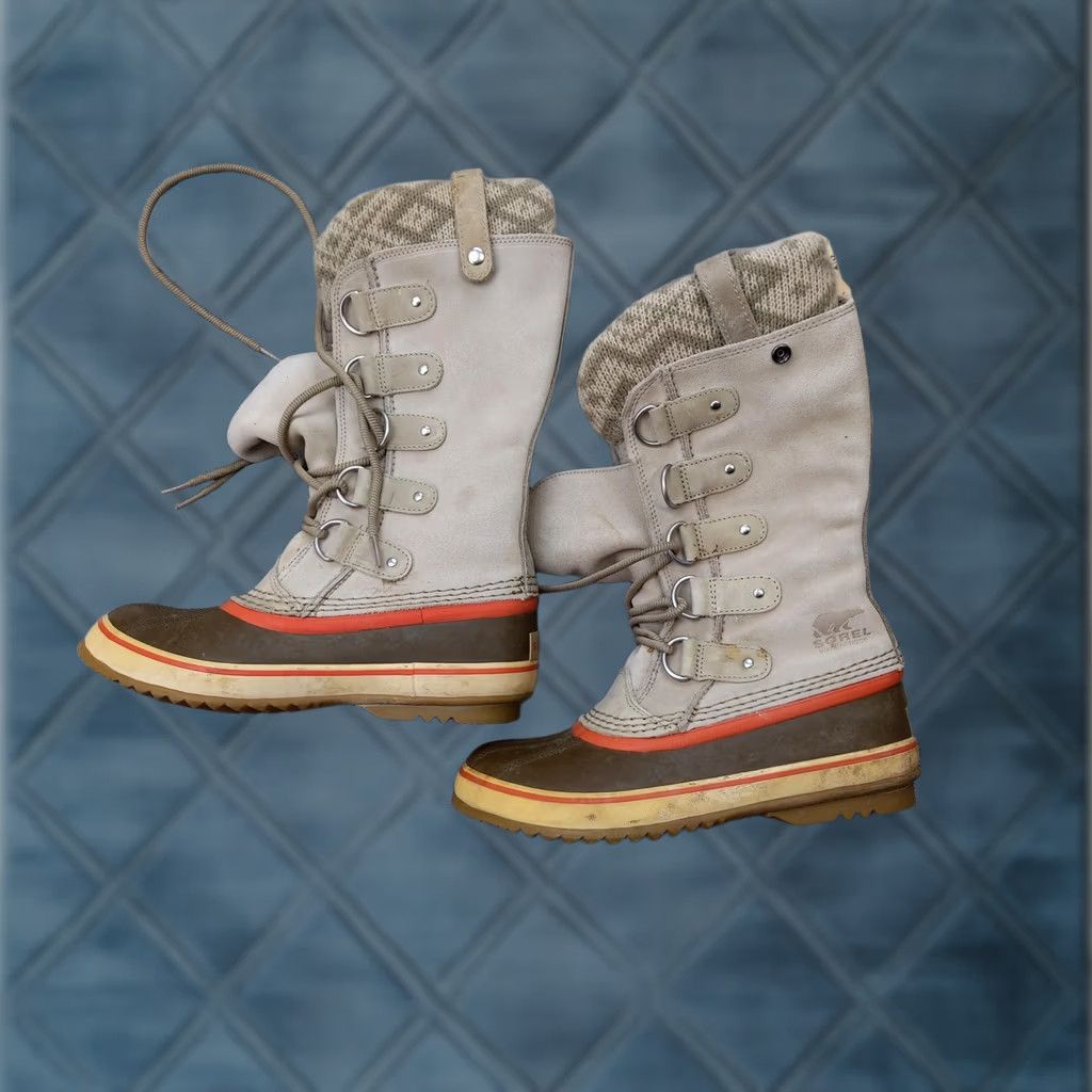 SOREL Sorel Womens 7 38 Brown Suede Waterproof Mid Calf Snow Boots Casual Winter Gloves? Size US 7 / IT 37 - 1 Thumbnail