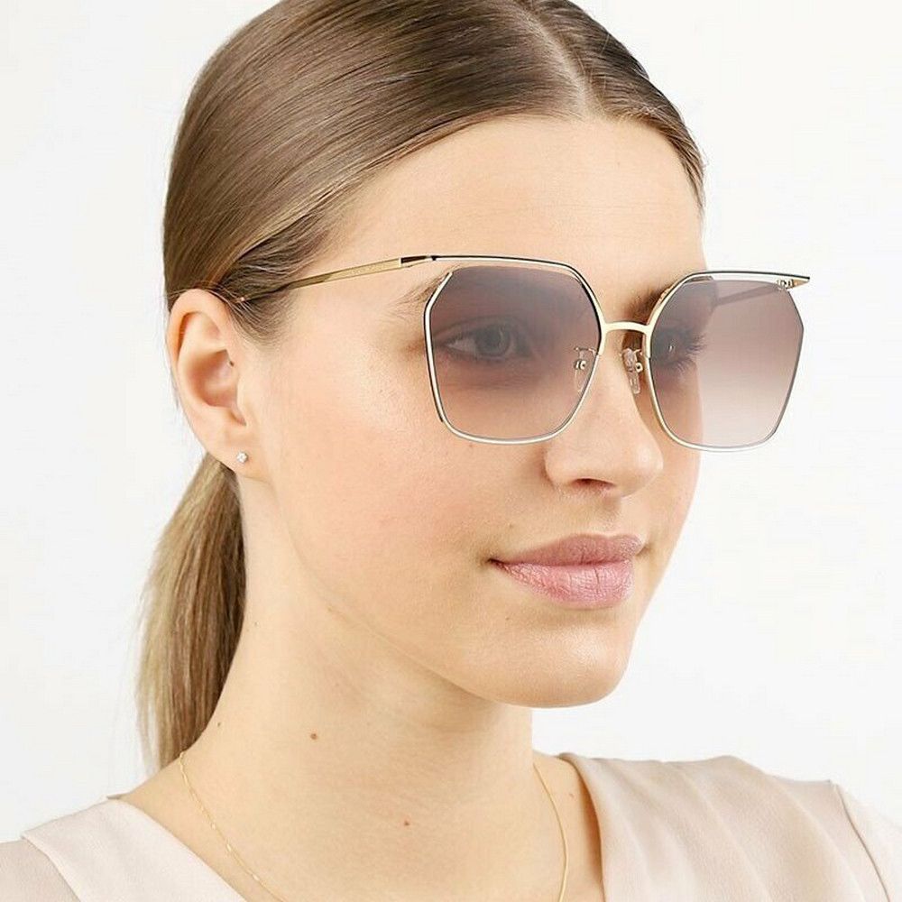 Alexander McQueen ALEXANDER MCQUEEN open frame oversize metal sunglasses Size ONE SIZE - 3 Thumbnail