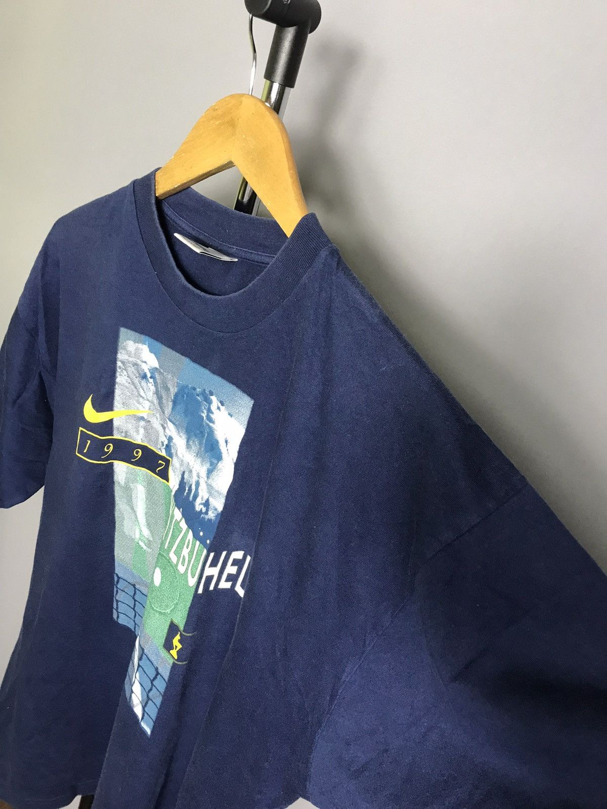 Vintage 1997 Nike Kitzbuhel Tennis Swoosh Shirt Print Generali Open Size US L / EU 52-54 / 3 - 3 Thumbnail