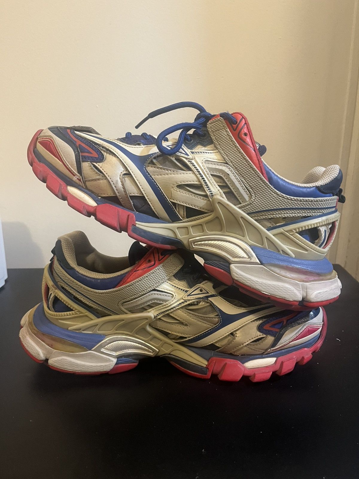 Balenciaga Balenciaga Track 2.0 Beige/Red/Blue Size US 9 / EU 42 - 5 Thumbnail