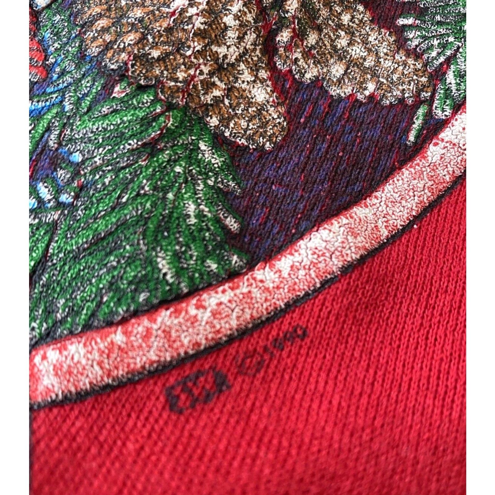 Jerzees JERZEES Women's Sweatshirt 90s 1990s Graphic Cardnial Birds MADE IN USA Sz L Red Cotton Blend Pullover Crew Neck Vintage Size L / US 10 / IT 46 - 6 Thumbnail