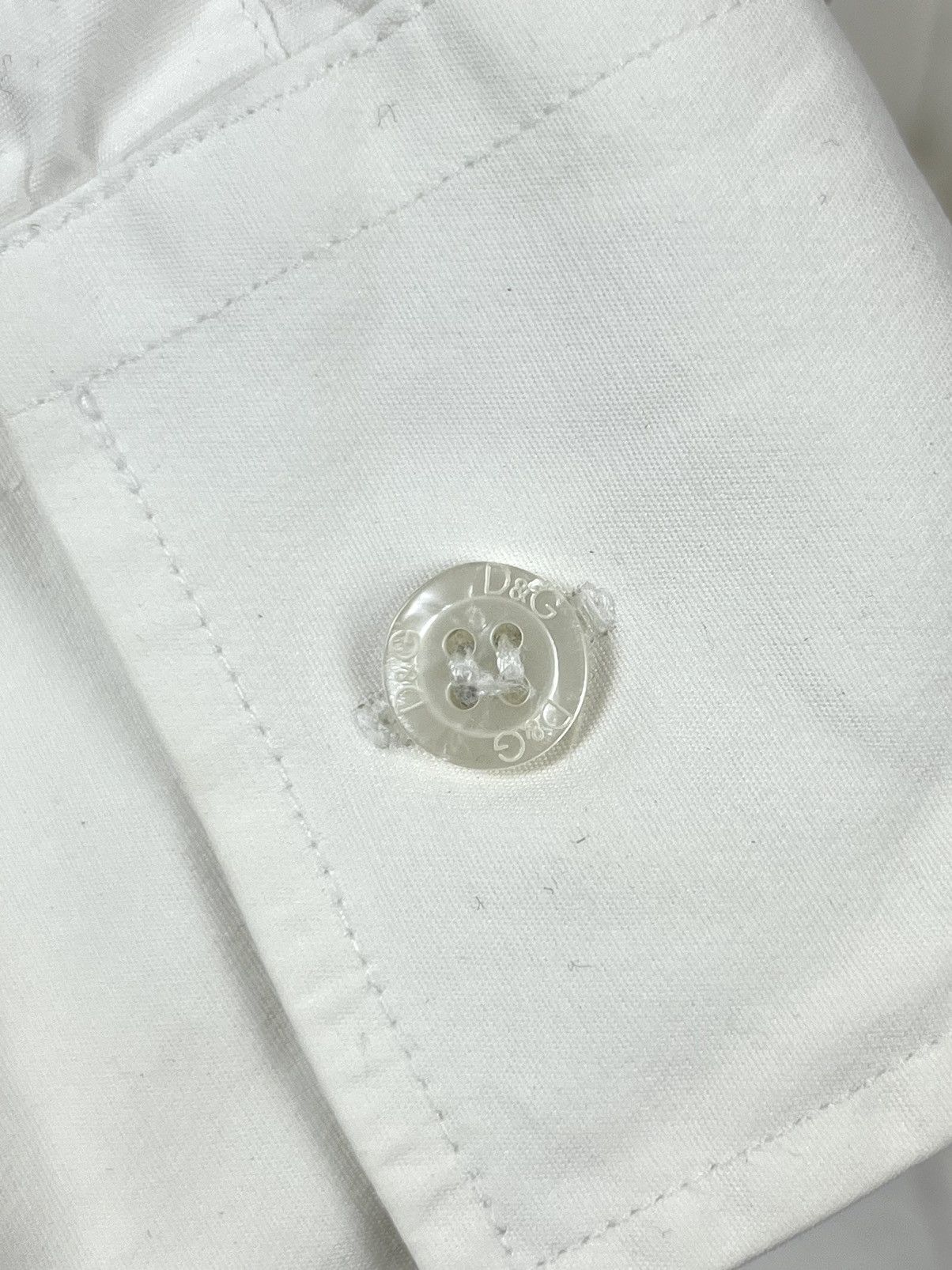 Dolce & Gabbana Dolce&Gabbana White Cotton Classic Button Shirt M Size Size US M / EU 48-50 / 2 - 8 Thumbnail
