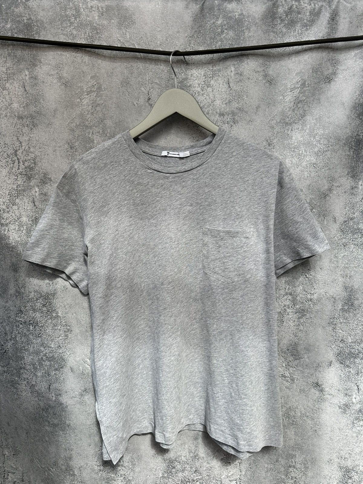 Alexander Wang Cotton T-Shirt Crew Neck Gray Tee