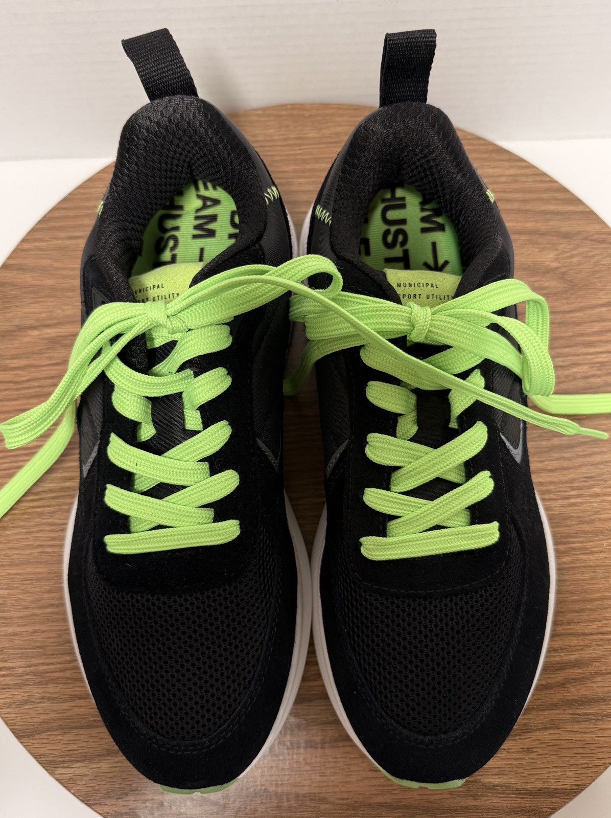 Other M.Float Suede Municipal Sneakers Lime Green/Black Laces Size US 8.5 / EU 41-42 - 3 Thumbnail