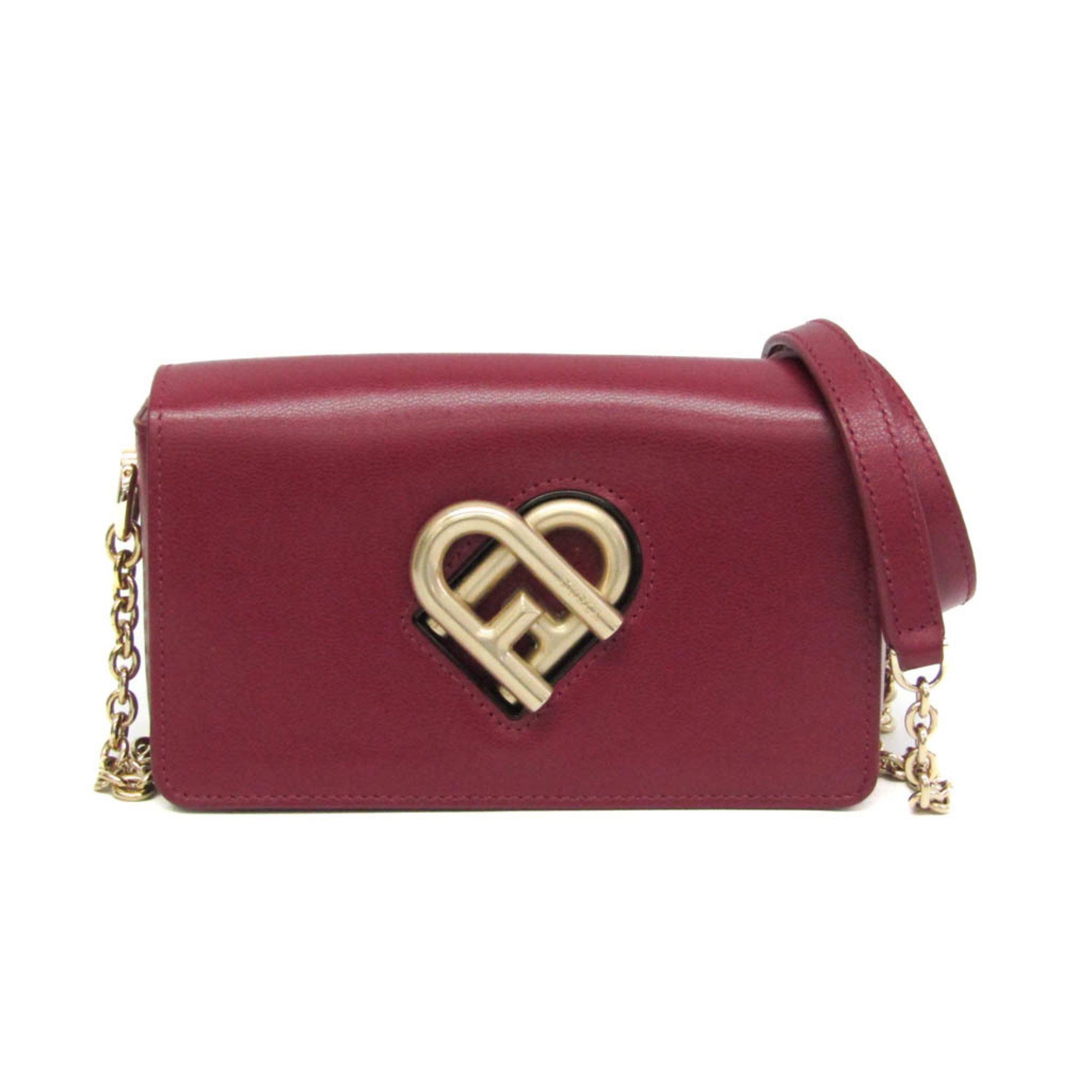 Furla Furla Chain Women's Leather Shoulder Bag Bordeaux Size ONE SIZE - 1 Thumbnail