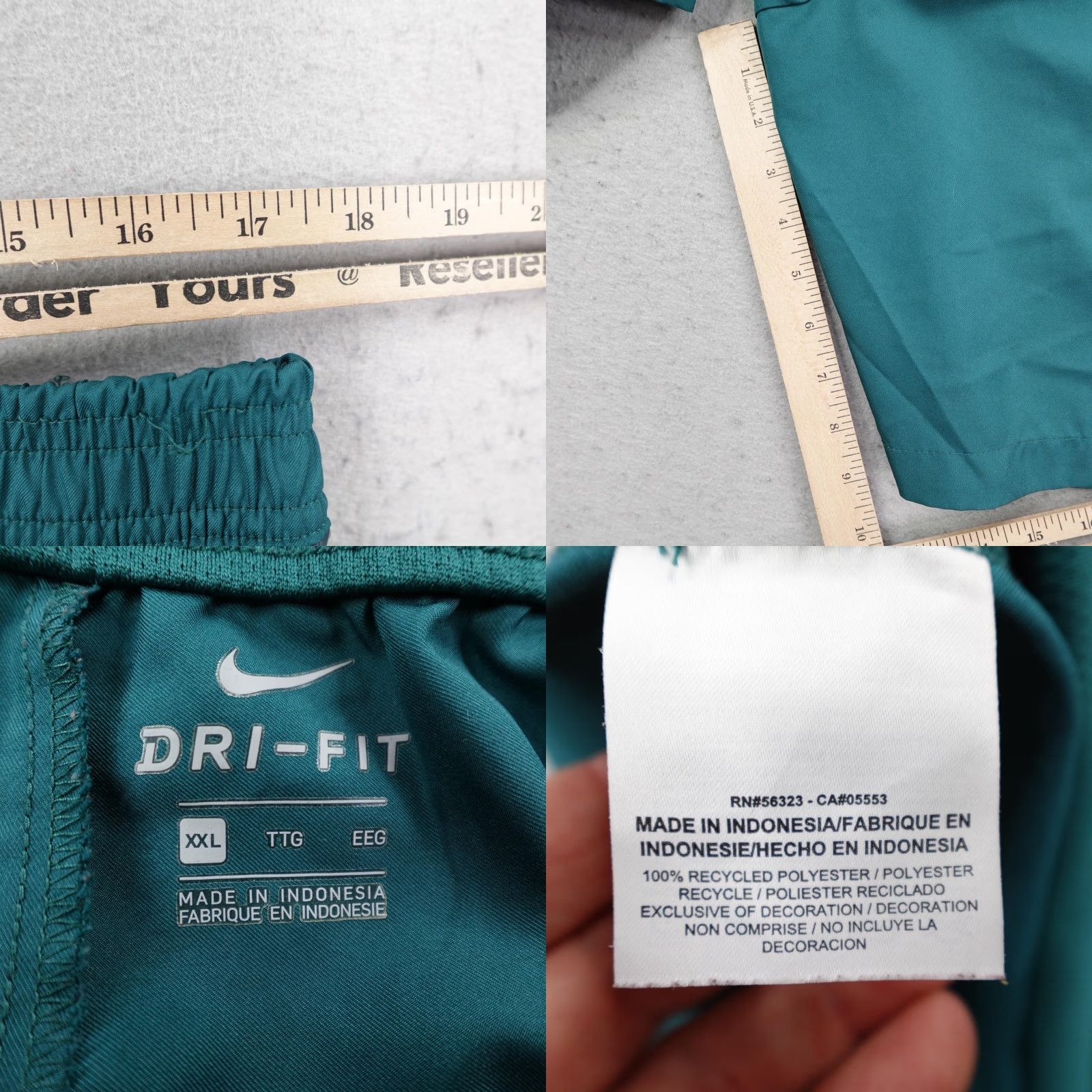 Nike Nike Shorts Mens 2XL Green Dri Fit Performance Athletic Workout Gym Basketball Shorts Size US 39 - 8 Thumbnail