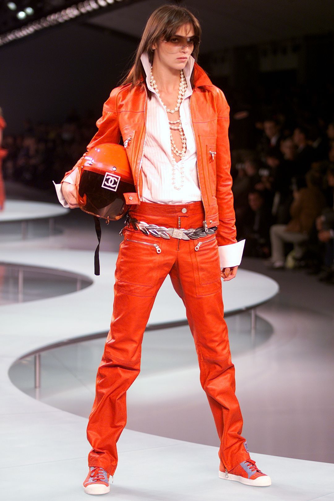 Chanel RARE SS02 Chanel Sports Line Lambskin Leather Jacket Size M / US 6-8 / IT 42-44 - 1 Thumbnail