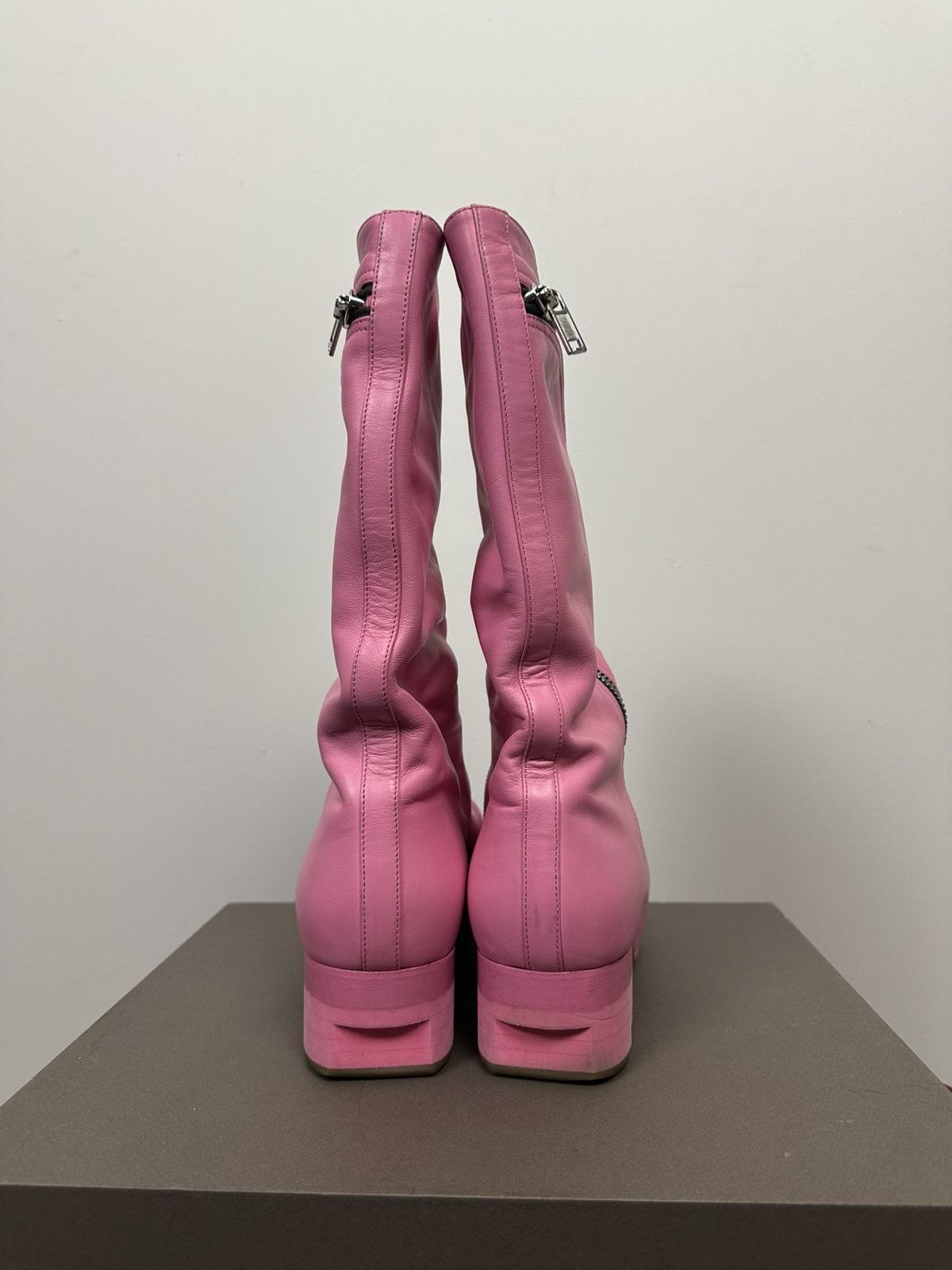 Rick Owens FW20 ‘PERFORMA’ Pop Pink Bauhaus Ballast Boots Size US 8 / EU 41 - 4 Thumbnail