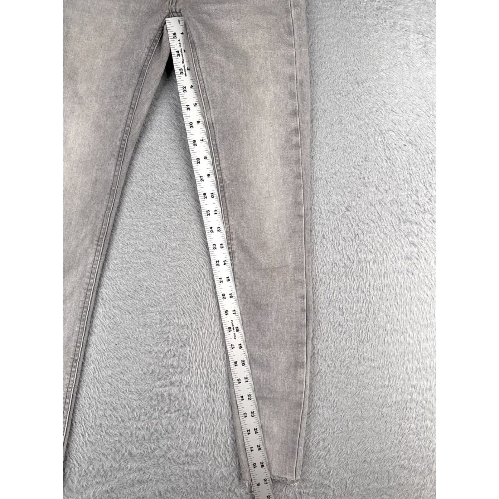 Stradivarius Stradivarius Jeans Womens Gray Skinny Regular Waist Cotton 23x27 Distressed Stretch Pockets 5-Pocket Design Vintage: No Feature: Medium Wash 2 Size 26" / US 2 / IT 38 - 7 Thumbnail