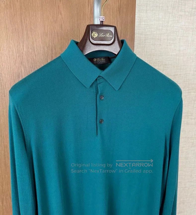 Loro Piana Loro Piana Long Sleeve Knit Polo. Size US L / EU 52-54 / 3 - 2 Thumbnail