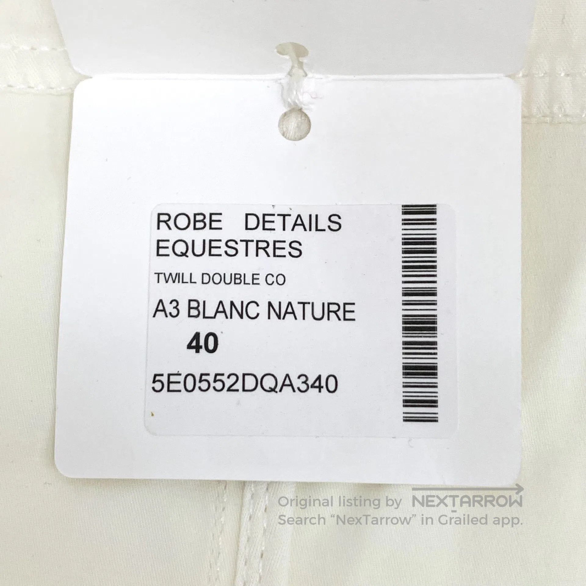 Hermes Hermes White cotton spaghetti strap sleeveless dress| Size S / US 4 / IT 40 - 8 Thumbnail