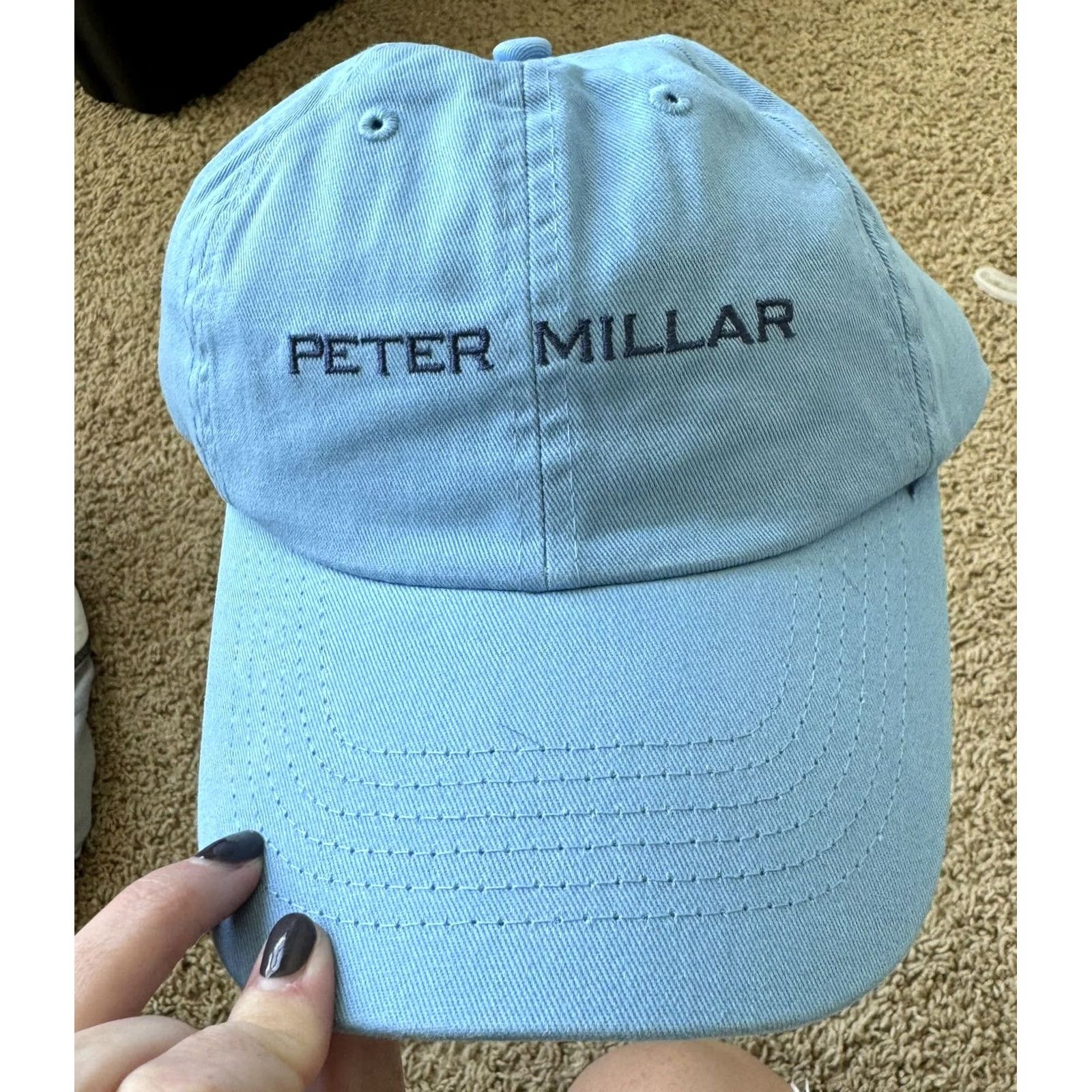 Peter Millar Peter Millar Golf Hat Cap NWT One Size Adjustable Blue Cotton Twill Hat Mens Size ONE SIZE - 4 Thumbnail