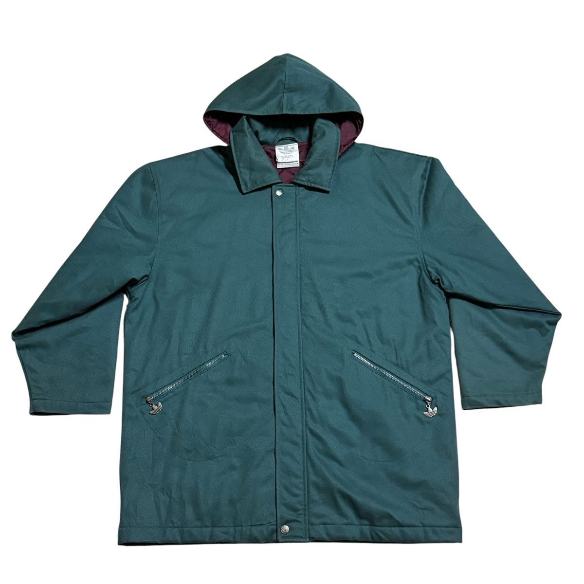 Adidas Vintage Adidas Trefoils Long Jacket Flexible Hoodie Size US M / EU 48-50 / 2 - 4 Thumbnail