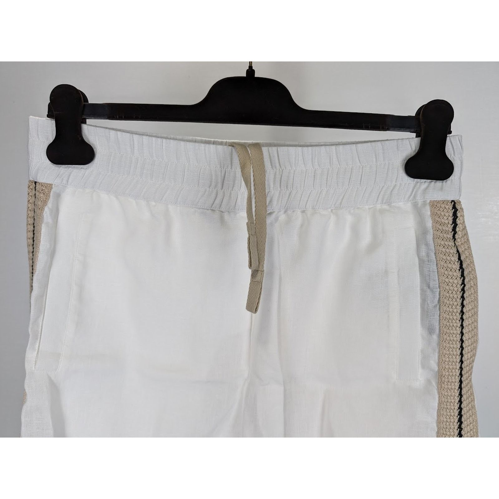 Palm Angels o1rshd1 PA Monogram Track Short in Off White/Black Size US 34 / EU 50 - 8 Thumbnail