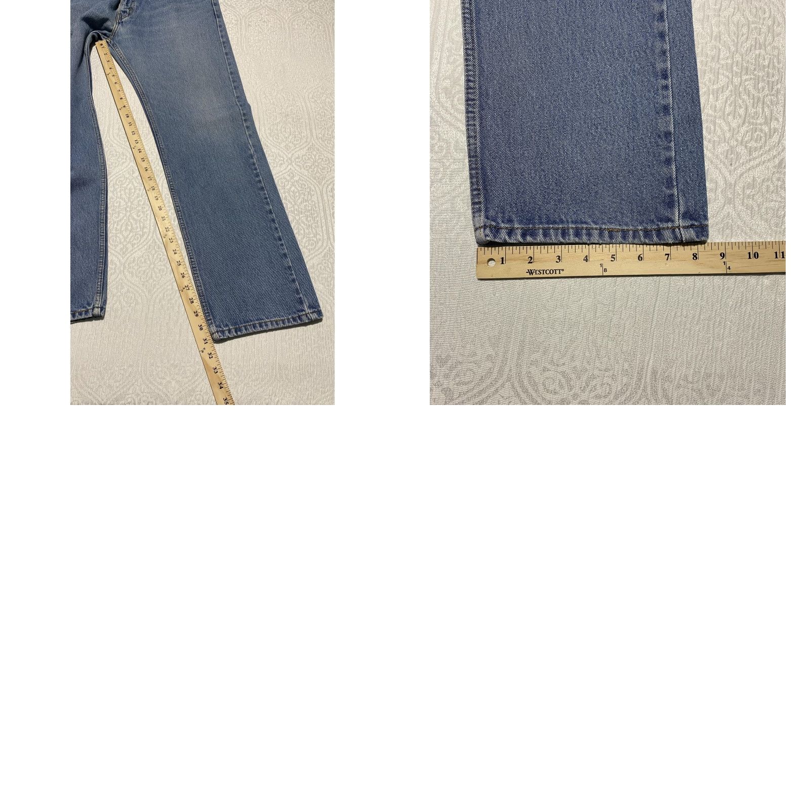 Levi's Levi's 505 Jeans Mens 36x32 Blue Medium Wash Regular Fit Straight Leg Zip Fly Jeans Size US 36 / EU 52 - 8 Thumbnail