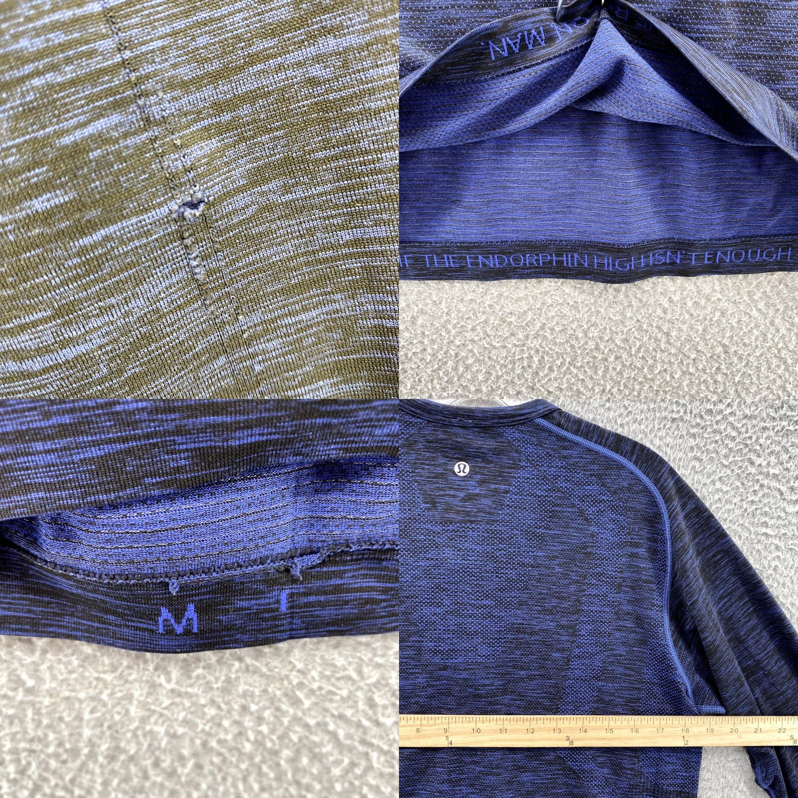 Lululemon Lululemon Swiftly Tech Henley Shirt Mens Medium Blue Long Sleeve Performance Gym Shirt Size US M / EU 48-50 / 2 - 8 Thumbnail
