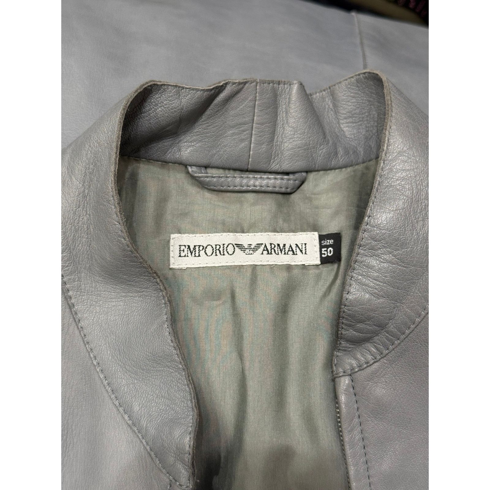 Giorgio Armani 1990s Emporio Armani thin technical leather jacket Size US M / EU 48-50 / 2 - 6 Thumbnail