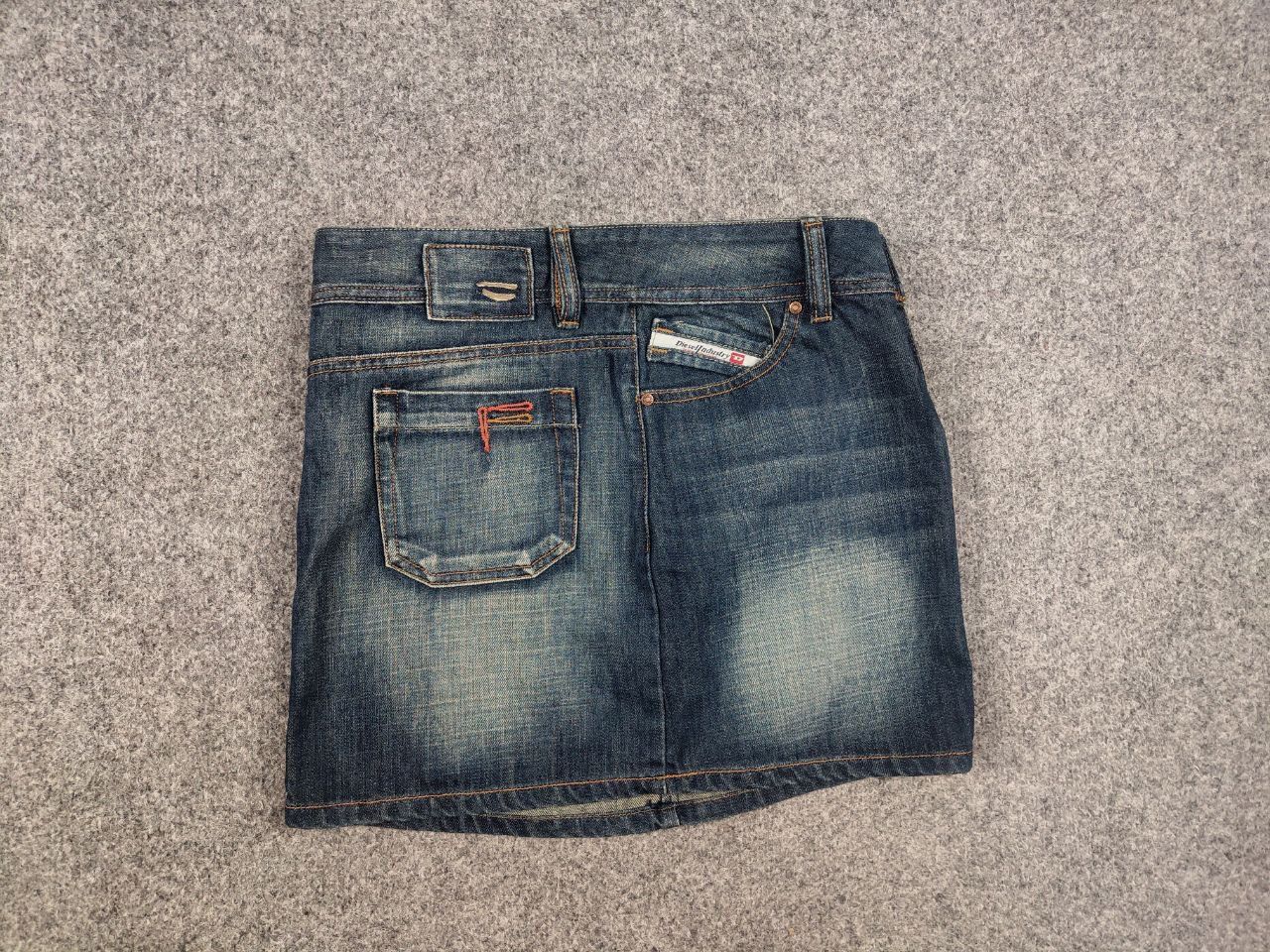Diesel Vintage Diesel Y2K Style Mini Skirt Washed Faded Denim Size 32" / US 10 / IT 46 - 10 Thumbnail