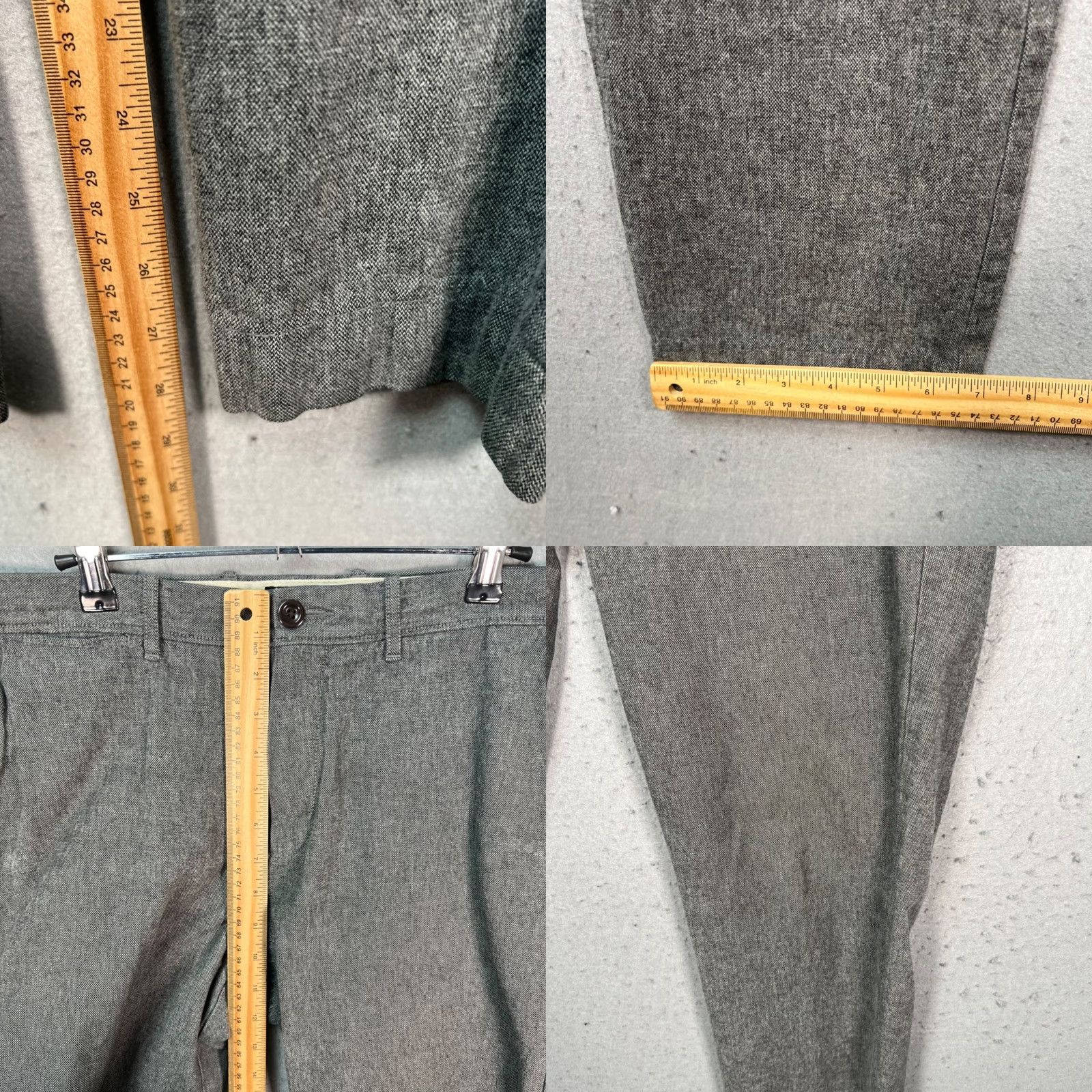 J.Crew J. Crew Mens 34x29 Heather Gray Cotton Pants Relaxed Fit Casual Trousers Size US 34 / EU 50 - 8 Thumbnail