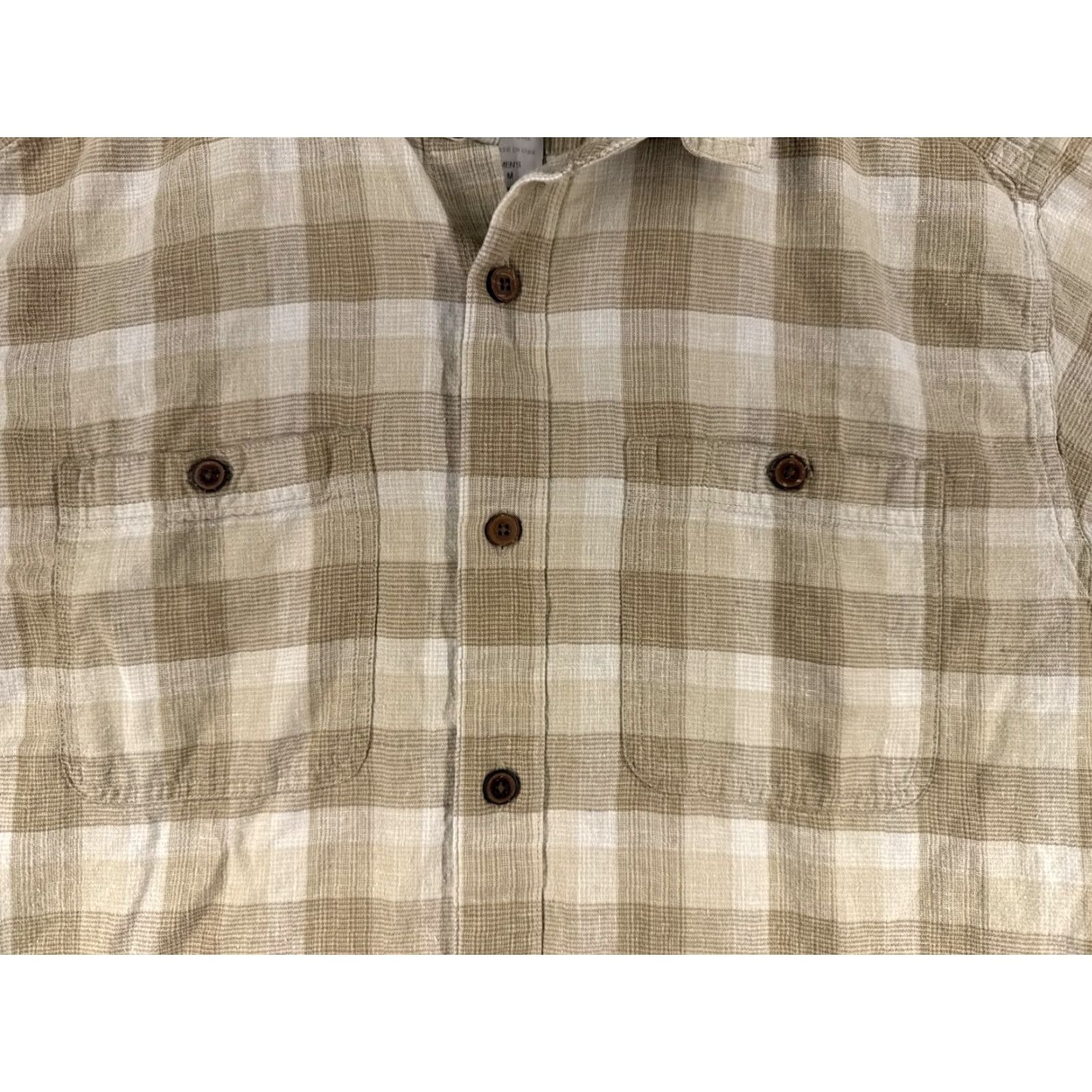 Patagonia VINTAGE Patagonia Shirt Adult Medium Beige Plaid Hemp Button-Up Pocket Size US M / EU 48-50 / 2 - 6 Thumbnail