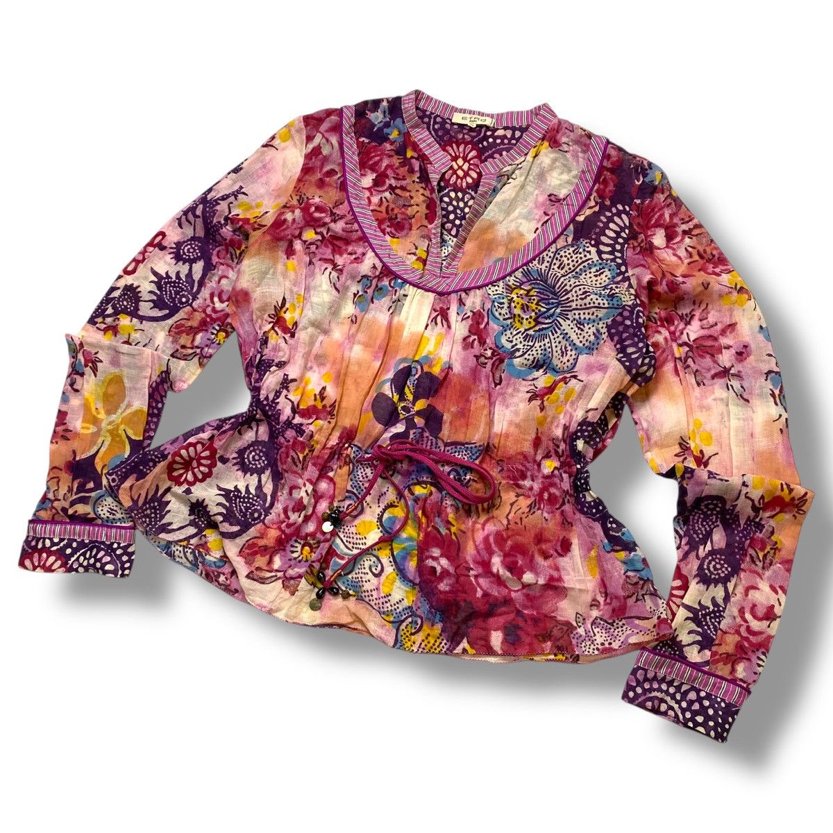 Etro × If Six Was Nine Y2K Etro flower pattern hippies style Size M / US 6-8 / IT 42-44 - 8 Thumbnail