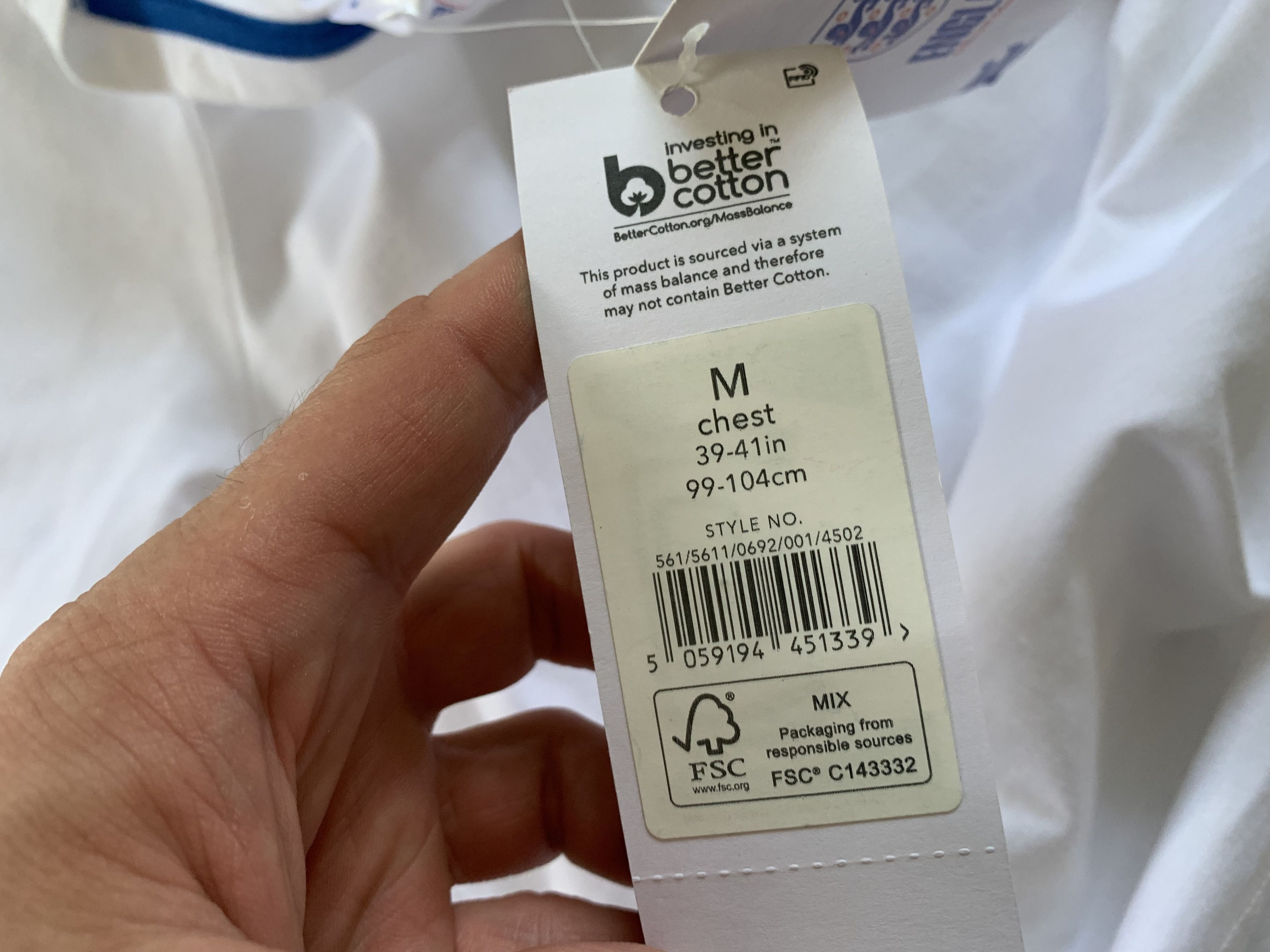 Other England Cotton Big Logo White T Shirt Size US M / EU 48-50 / 2 - 9 Thumbnail