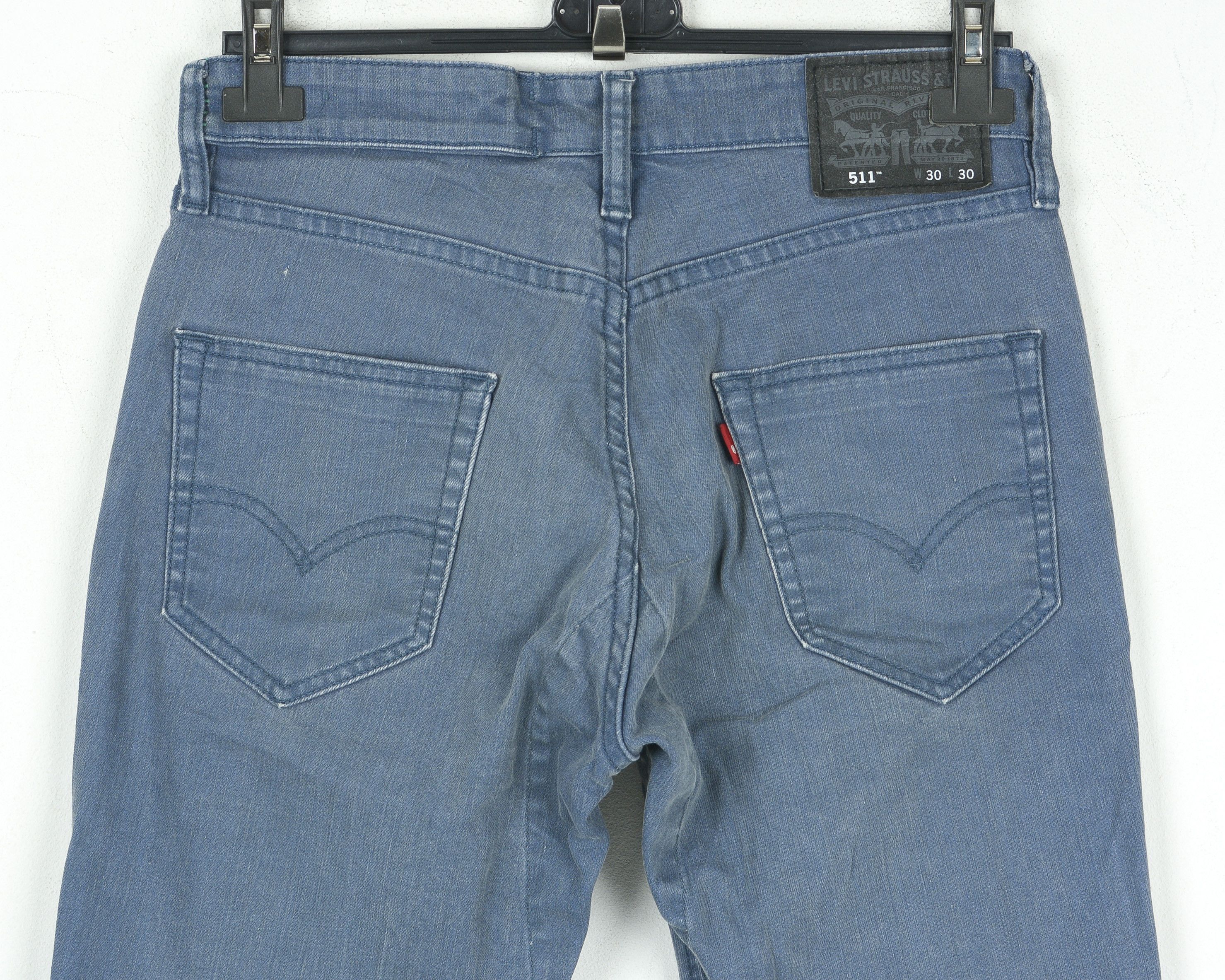 Levi's 511 Mens W30 L30 Skinny Jeans Denim Pants Trousers Blue Zip Size US 30 / EU 46 - 4 Thumbnail