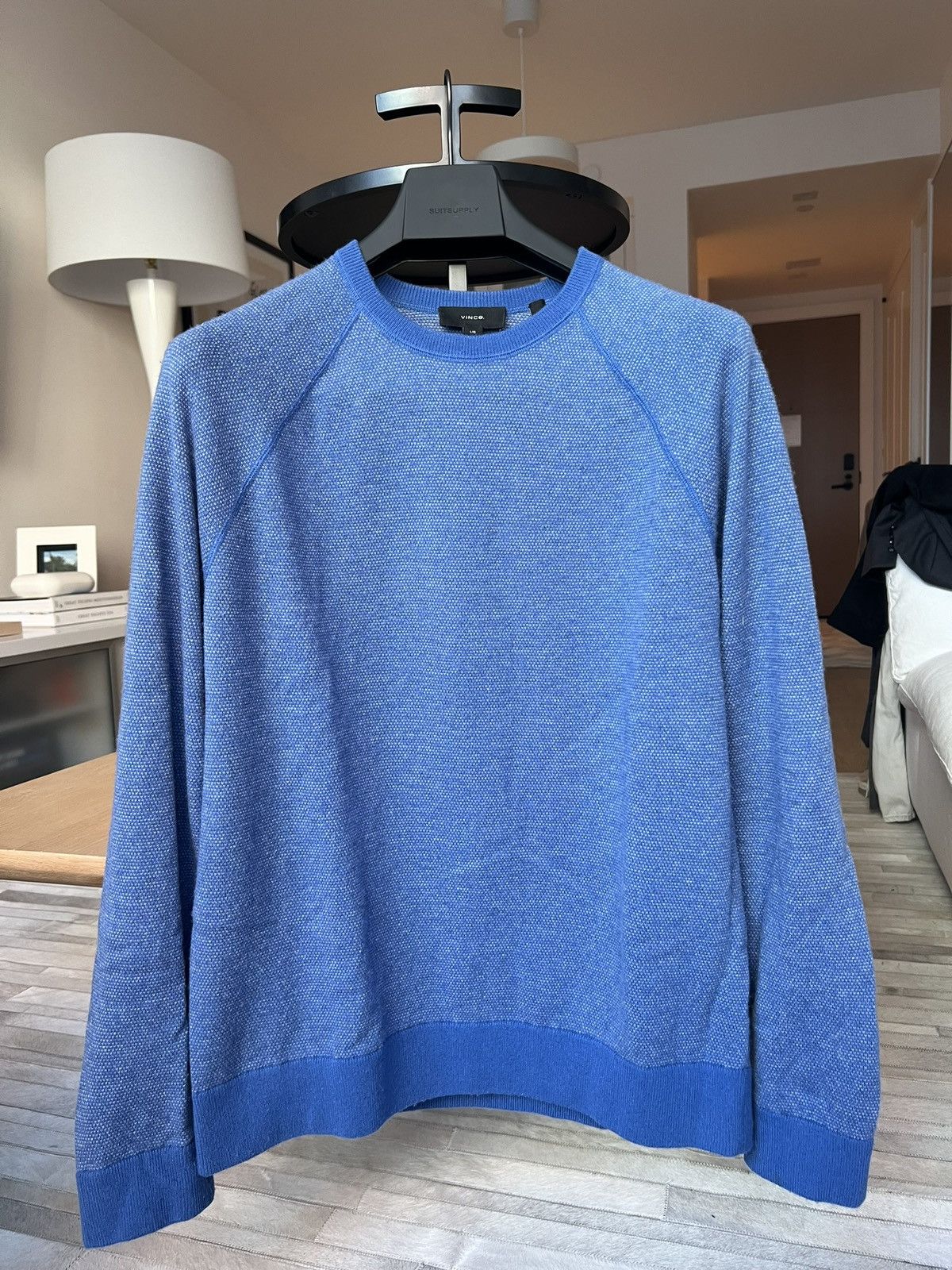 Vince Vince Blue Knit Crewneck Sweater Size L/G Size US L / EU 52-54 / 3 - 1 Thumbnail