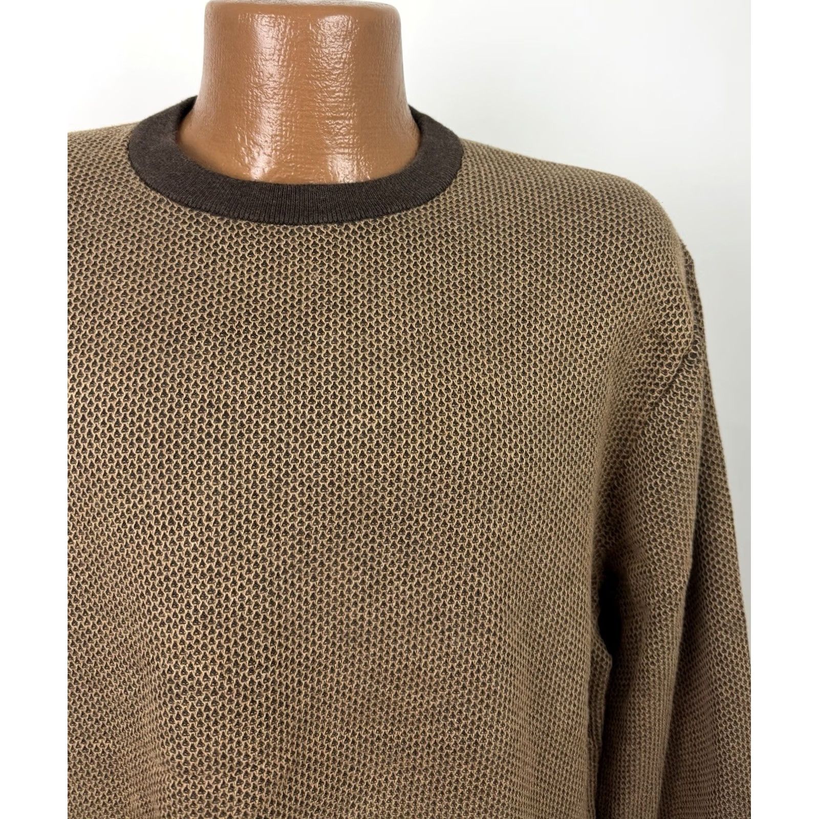 Cremieux Daniel Cremieux Pullover Sweater Mens XL Supima Cotton Knit Brown Size US XL / EU 56 / 4 - 3 Thumbnail