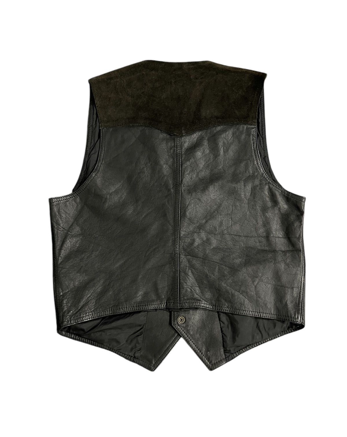 Leather × Vintage Vintage Cow Leather Snap Button Vest Size US M / EU 48-50 / 2 - 2 Thumbnail