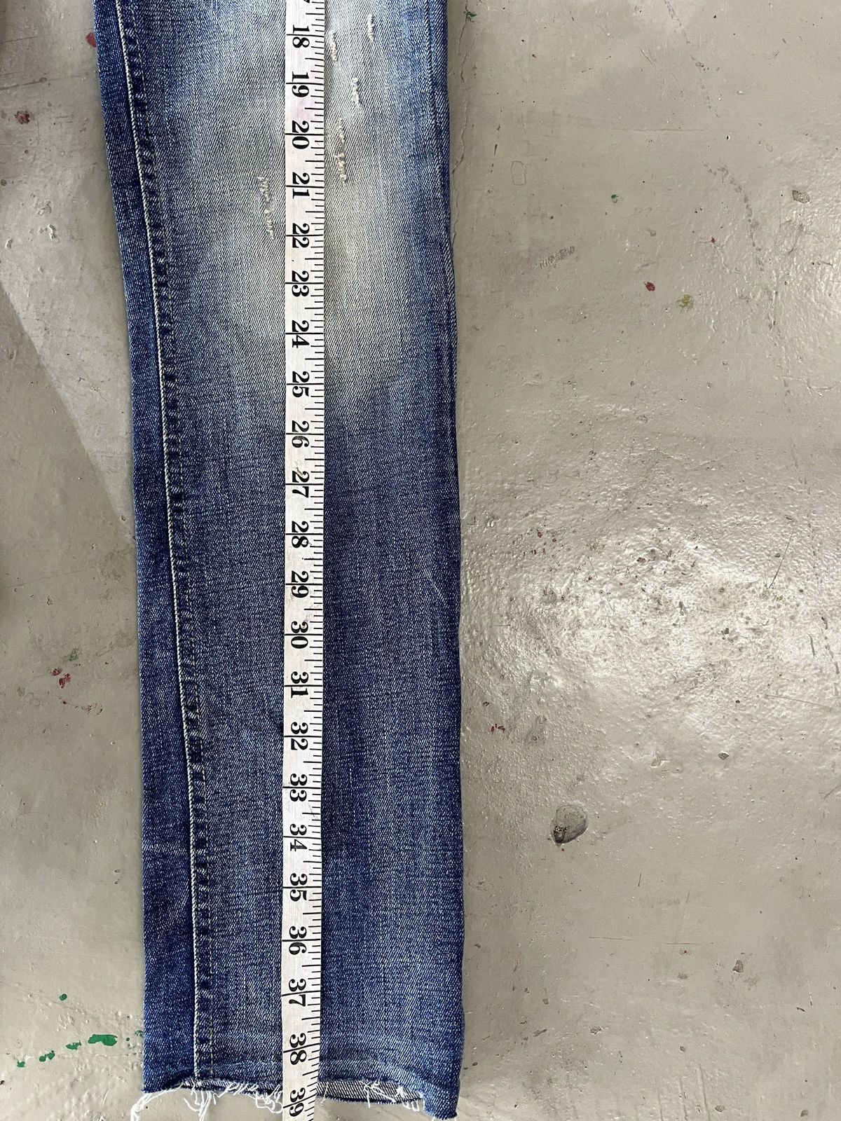 If Six Was Nine Midas 9 Whiskered Skinny Jeans Size US 31 - 6 Thumbnail