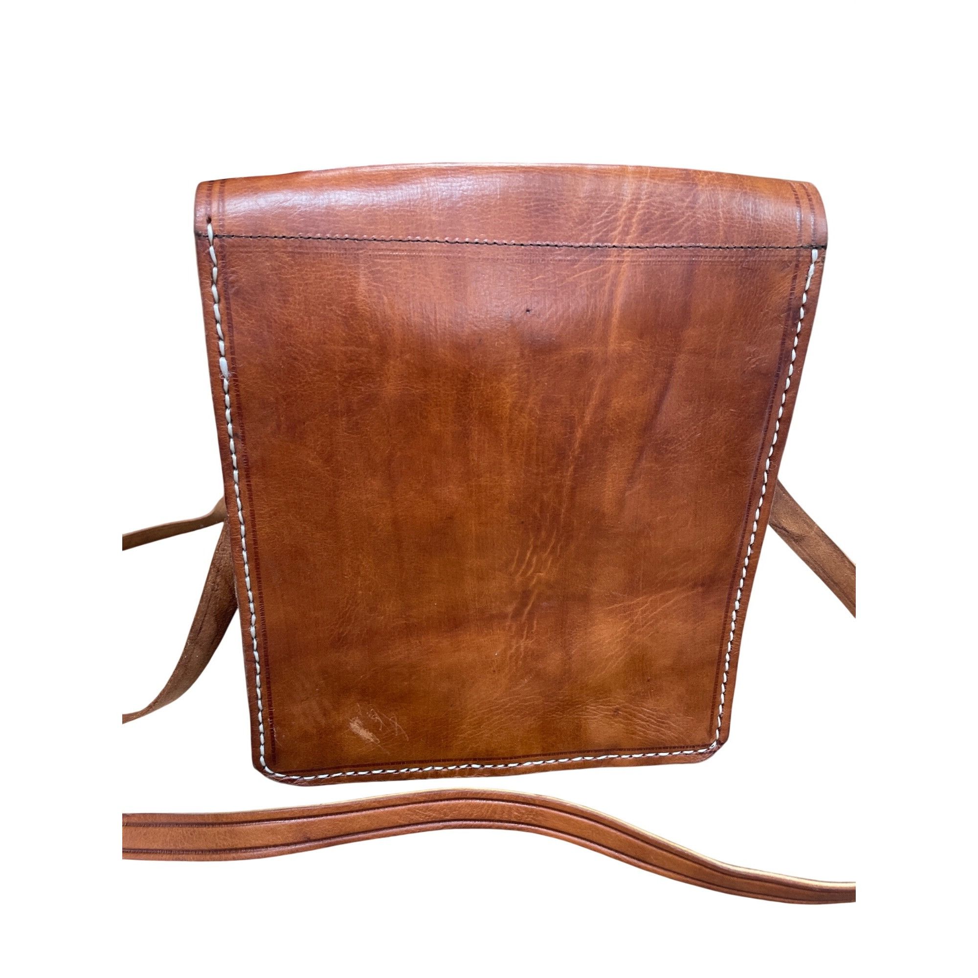 Other VTG unbranded womans brown leather adjustable crossbody bag Size ONE SIZE - 6 Thumbnail