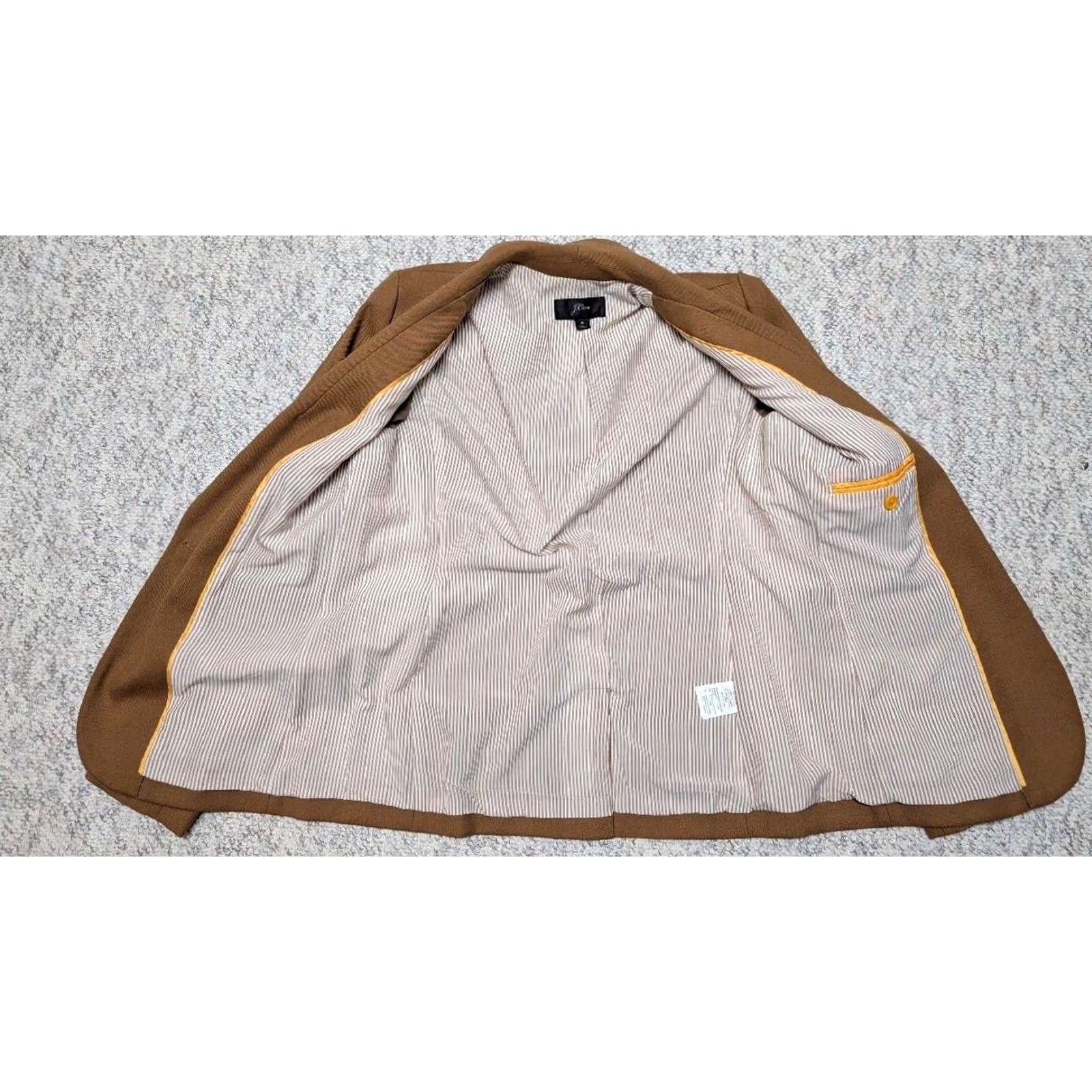 J.Crew J.Crew Blazer Wool ParKe Flannel Camel 6 Womens Jacket Coat Brown Shawl Lapel Size M / US 6-8 / IT 42-44 - 4 Thumbnail