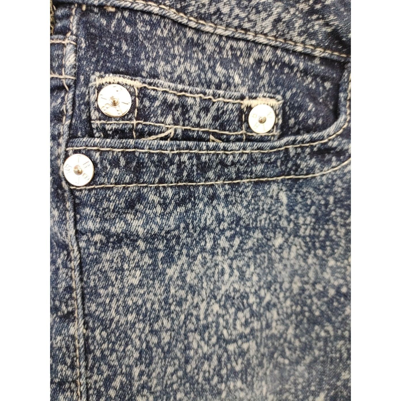 True Religion True Religion Womens Skinny Jeans Bleach Splattered Sz 33 Size 33" - 4 Thumbnail
