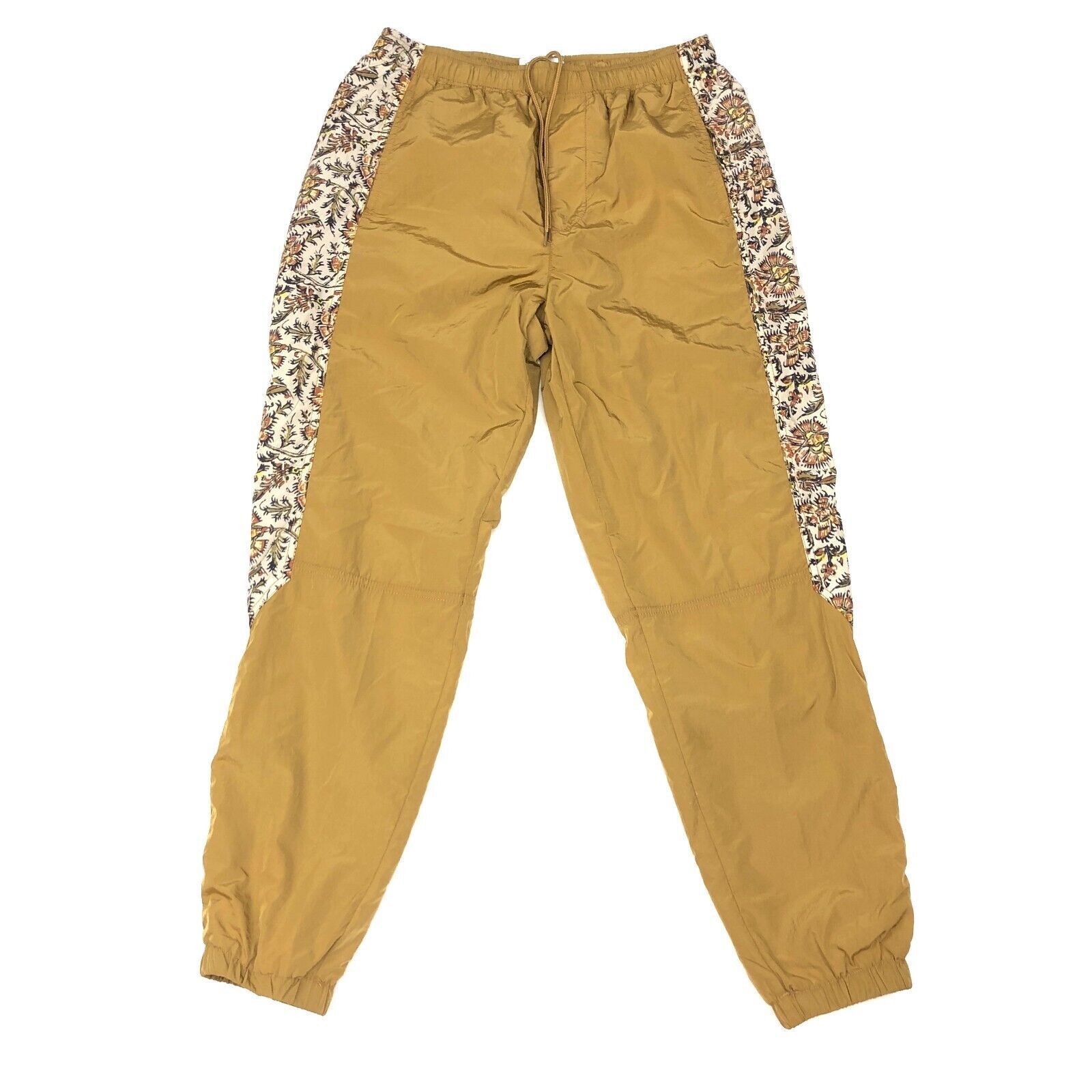 Urban Outfitters Urban Outfitters Tan Mustard Floral Swishy Pants Joggers Size 30" / US 8 / IT 44 - 1 Thumbnail
