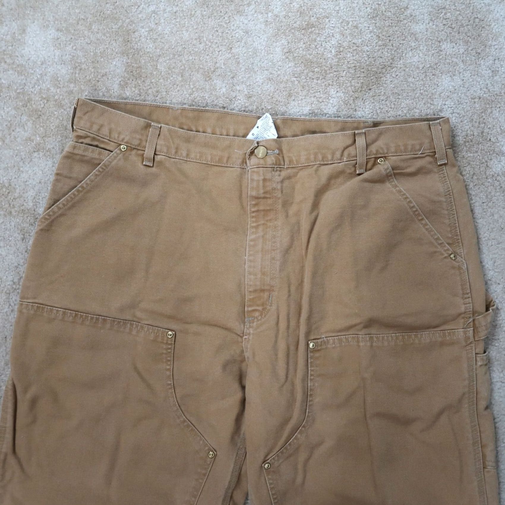 Carhartt Carhartt Carpenter Pants Men 42x32 Duck Canvas Baggy Straight 5-Pocket Brown 90s Style Workwear Cotton Jeans Size US 42 / EU 58 - 3 Thumbnail