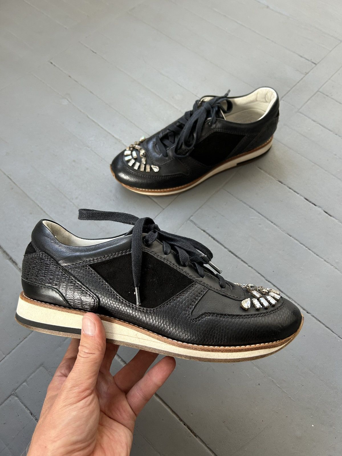 Lanvin Lanvin black low top sneakers Size US 10 / IT 40 - 4 Thumbnail