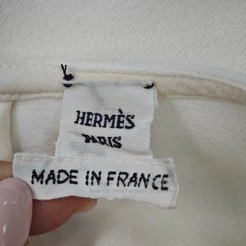 Hermes Hermes White mulberry silk cotton blouse Size XS / US 0-2 / IT 36-38 - 5 Thumbnail