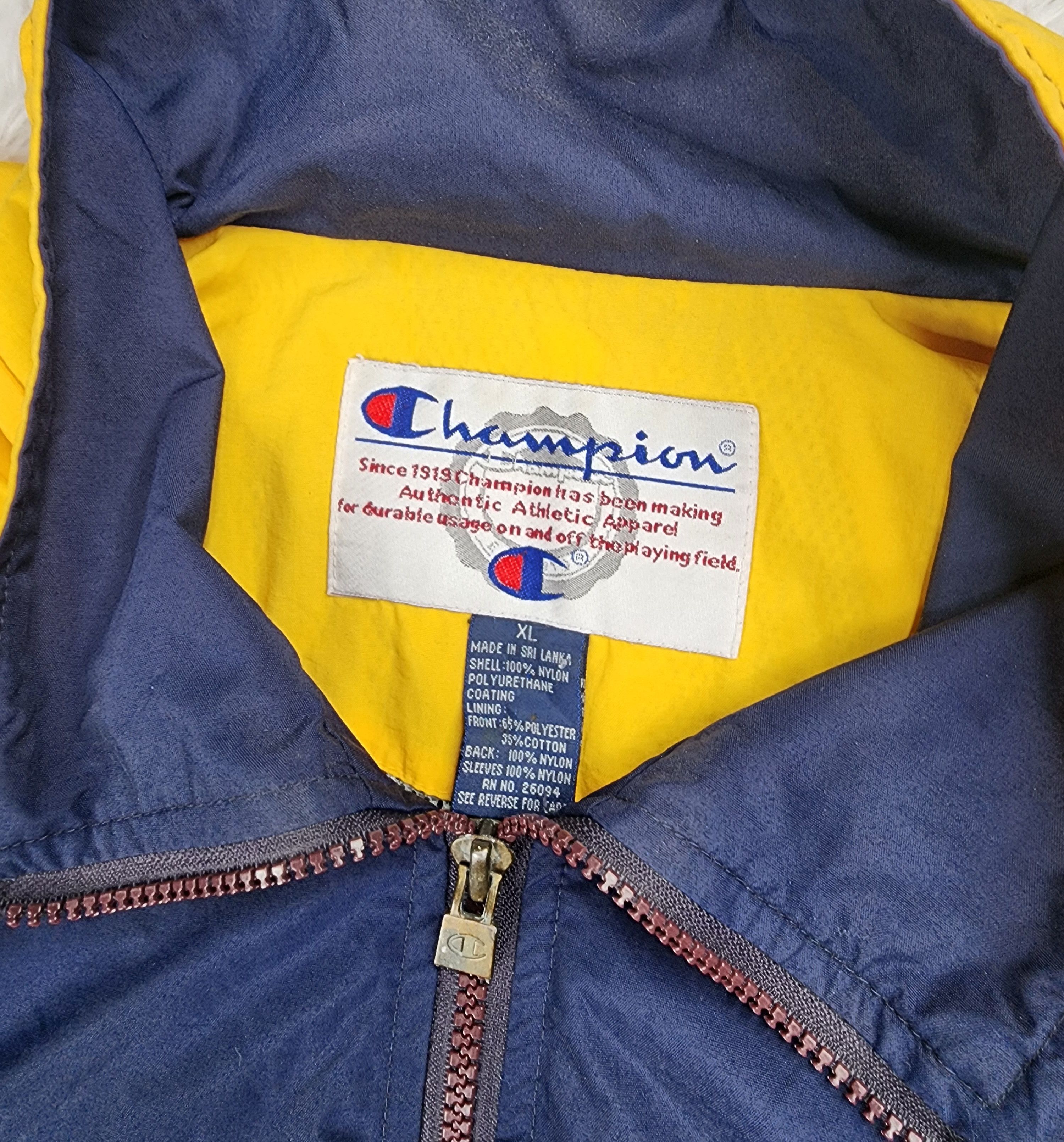 Champion Vintage Champion windbreaker jacket Navy/yellow Size US XL / EU 56 / 4 - 5 Thumbnail