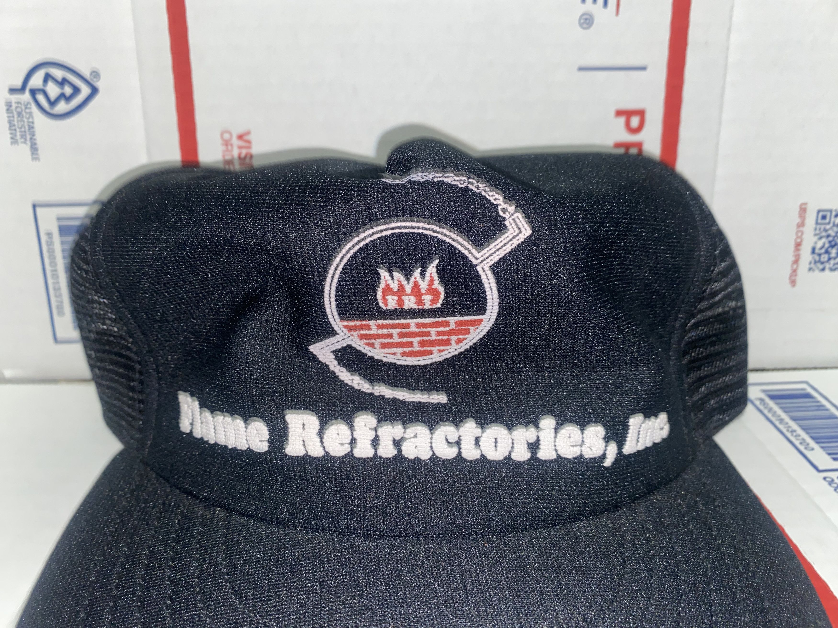 Vintage vtg Made USA Trucker Hat Snapback Cap Flame Refractories Inc Size ONE SIZE - 2 Thumbnail