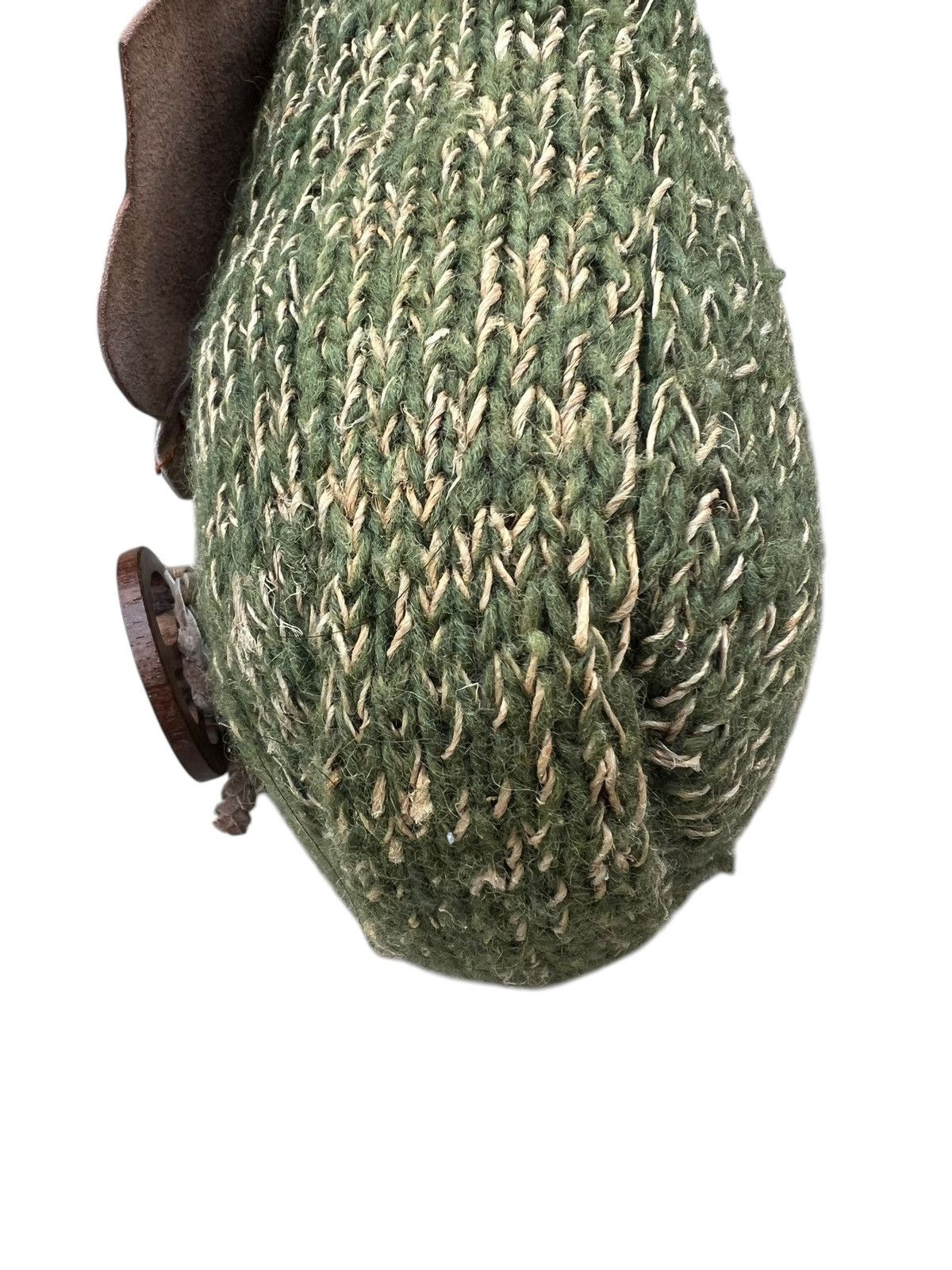 Leather Vintage Gohemp Gowest Japan Distress Patina Leather Wool Bag Size ONE SIZE - 14 Thumbnail
