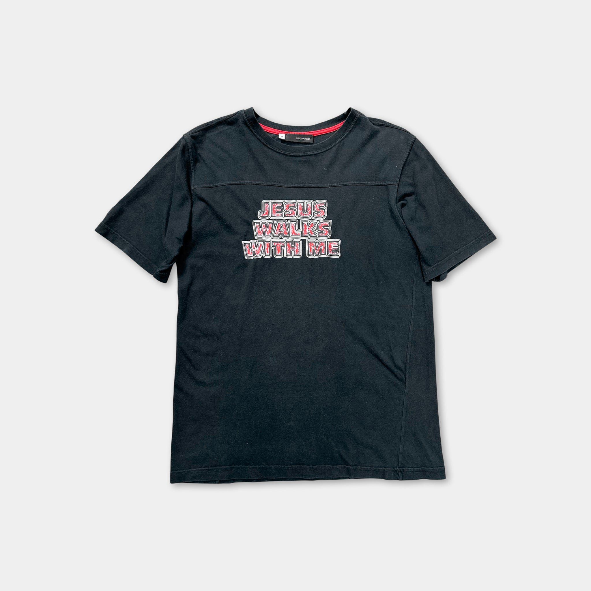 Dsquared2 Dsquared2 00s "Jesus Walks With Me" Navy T-Shirt Size US M / EU 48-50 / 2 - 2 Thumbnail