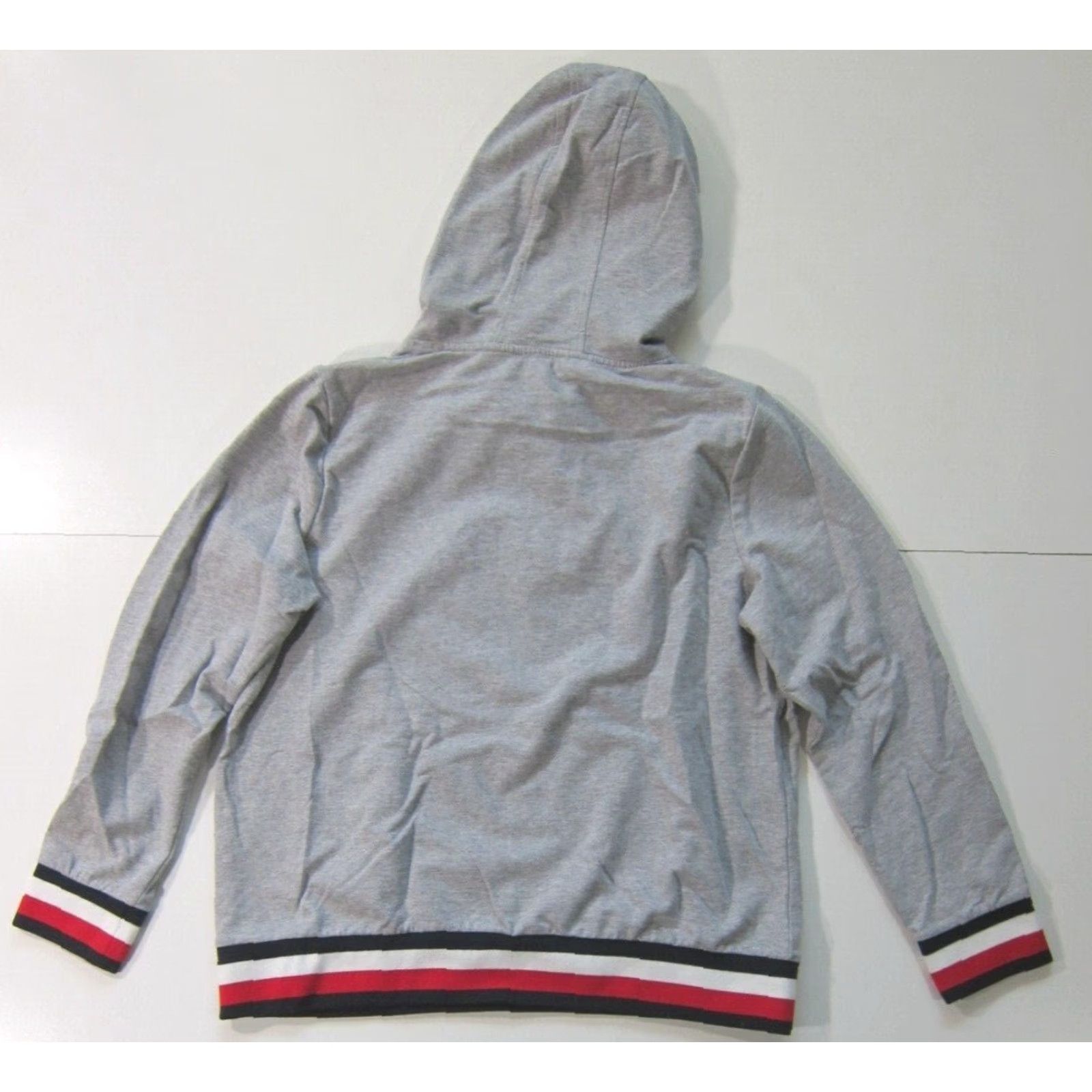 Tommy Hilfiger Tommy Hilfiger Grey Red Cotton Stretch Logo Pocket Hooded Sweatshirt Women XL Size XL / US 12-14 / IT 48-50 - 2 Thumbnail