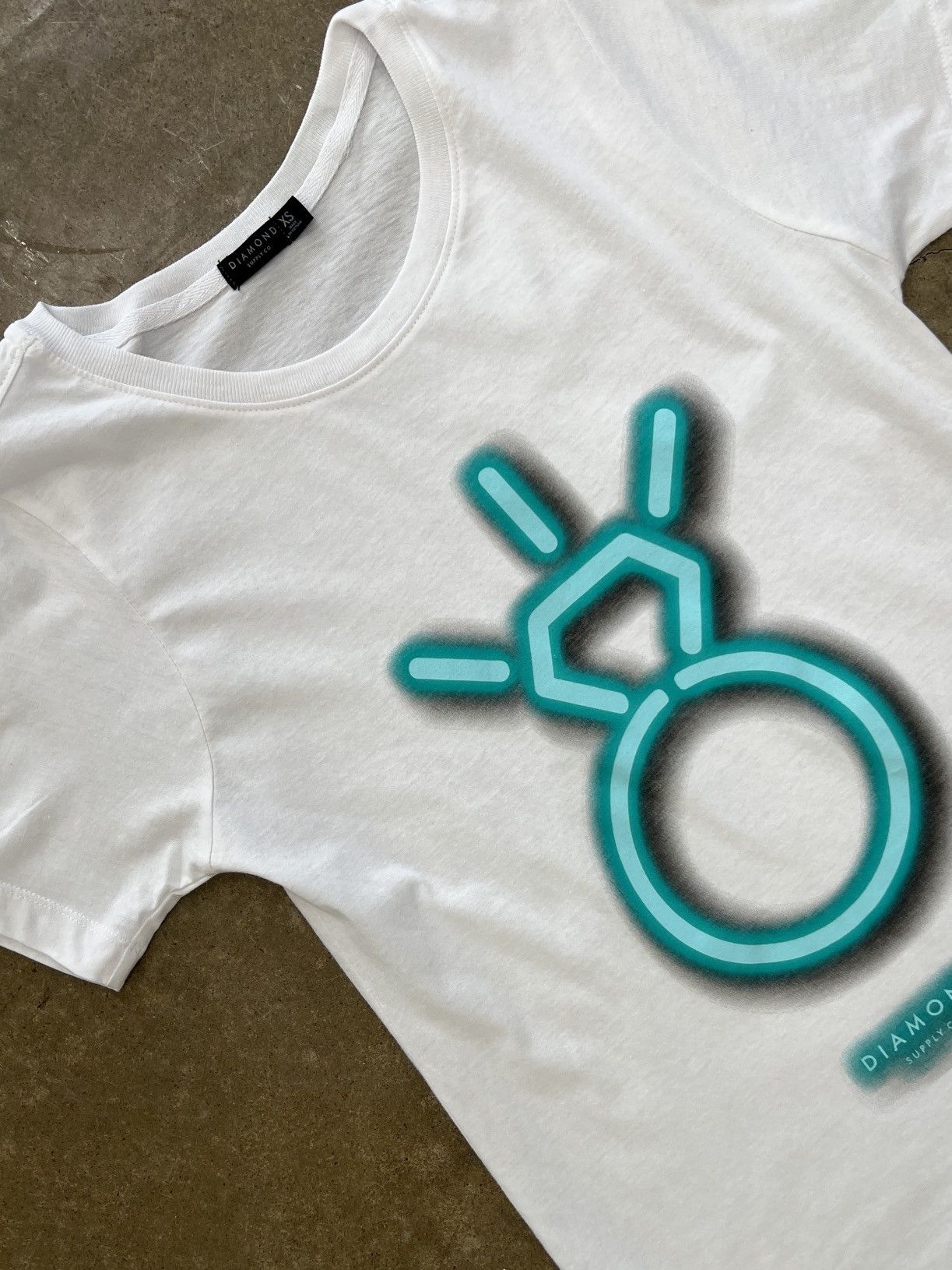 Diamond Supply Co. Diamond Supply Ring BF Tee White XS Size XS / US 0-2 / IT 36-38 - 1 Thumbnail