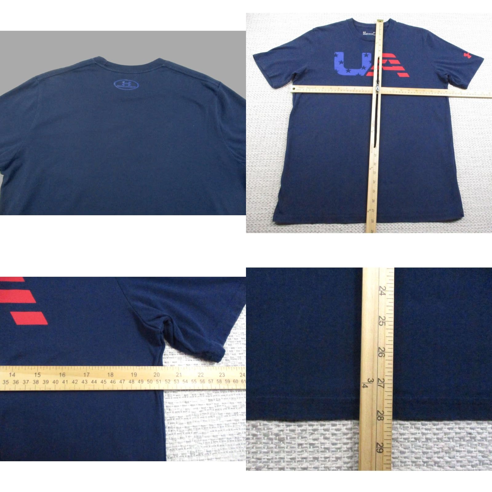 Under Armour Under Armour Shirt Mens Medium Blue USA HeatGear Loose Fit Patriotic Graphic Size US M / EU 48-50 / 2 - 8 Thumbnail