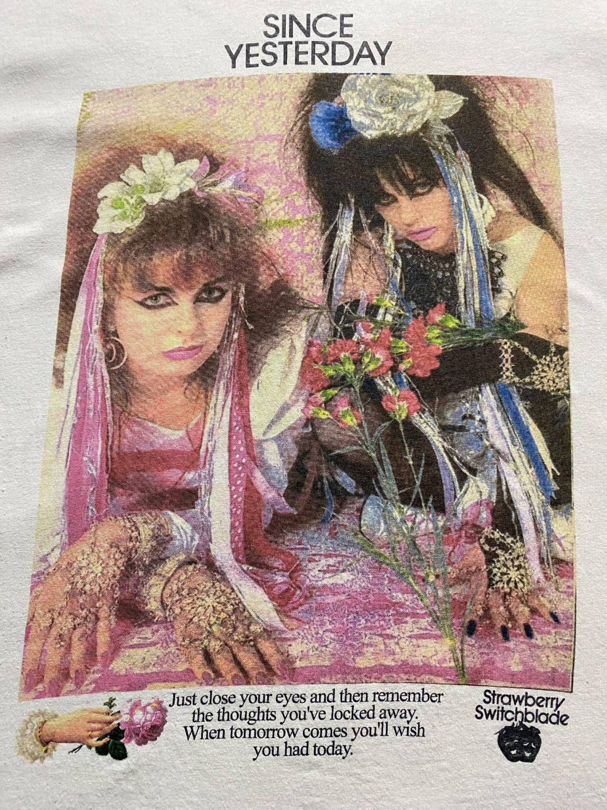 Band Tees Strawberry Switchblade Scottish Pop Duo 80s Since Yesterday Size US M / EU 48-50 / 2 - 8 Thumbnail