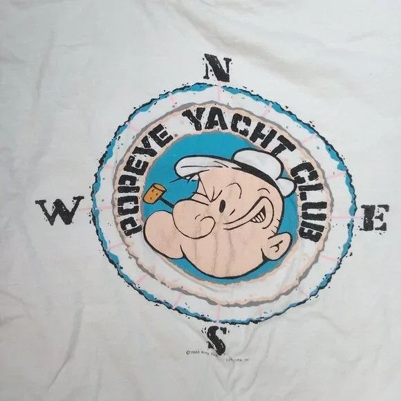 Vintage Vintage Popeye Yacht Club T-Shirt Size US L / EU 52-54 / 3 - 1 Thumbnail
